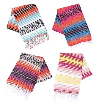 Amazon.com: La Montana Mexican Blankets and Throws, 4 Pack