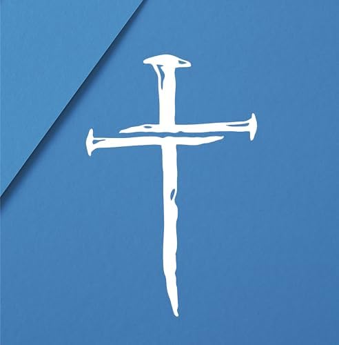 Cross of Nails Vinyl Decal Sticker +Bonus, Christian Religious Cr...