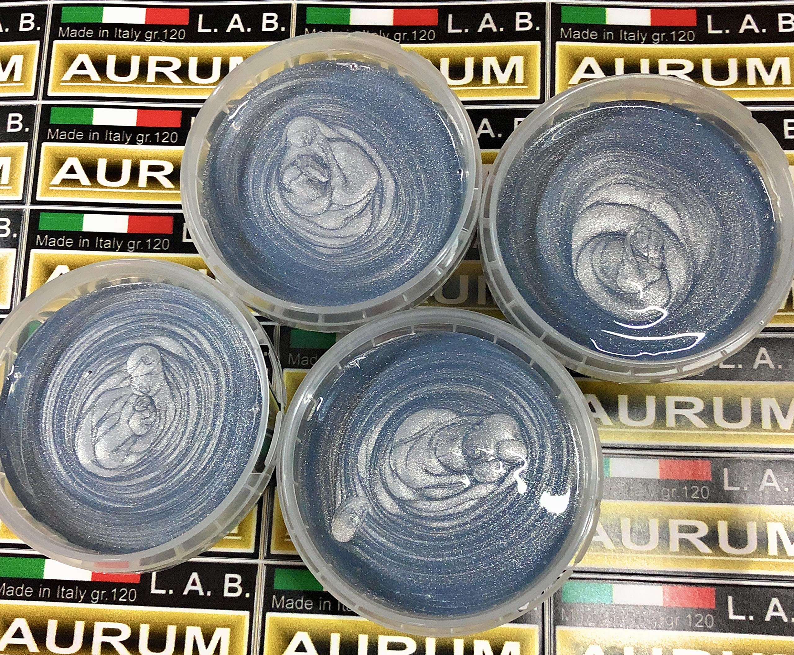 L.A.B. Dorure acrylique à l'eau, effet or, feuille doré, 150 ml New Formule 1, chrome argenté)