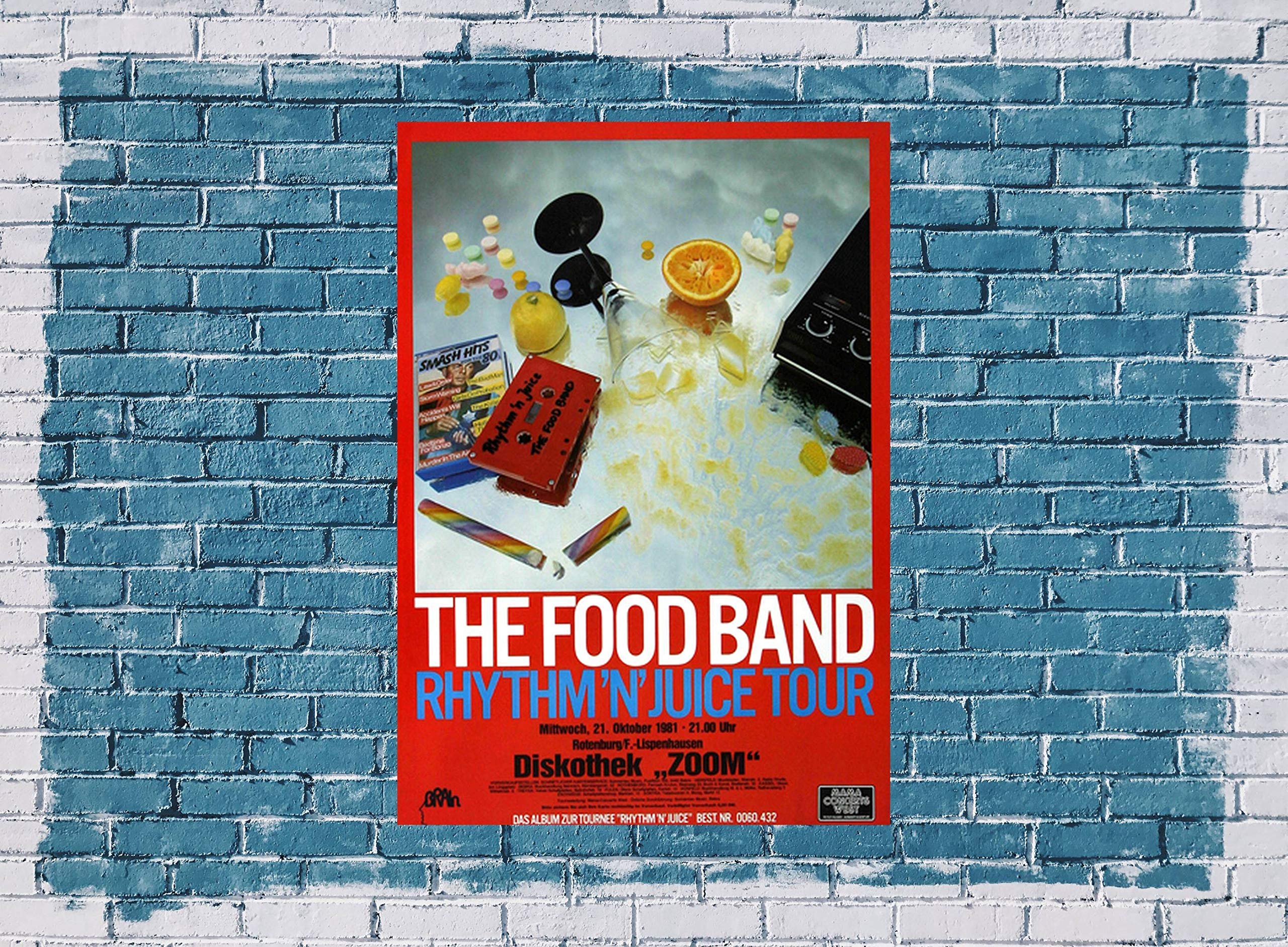 The Food Band - Rhythm N Juice, 1981 » Konzertplakat/Premium Poster | Live Konzert Veranstaltung | DIN A1 «