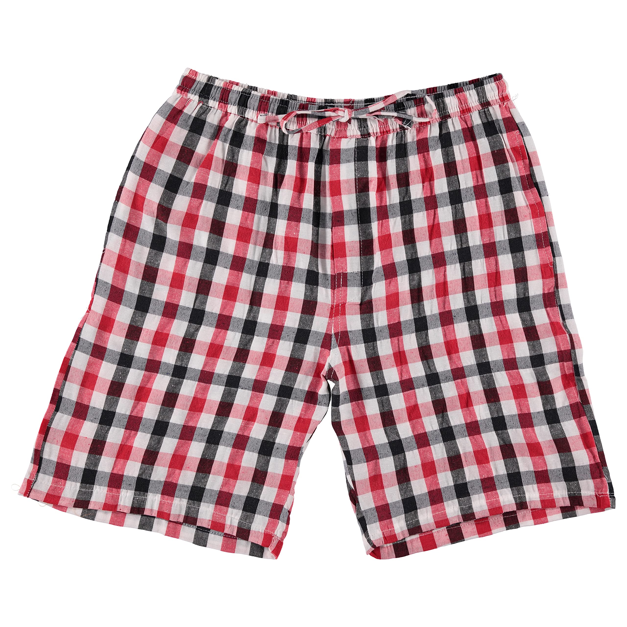 FGRMen Plaid Basic And Comfy Lounge Pajama Shorts In Light Material