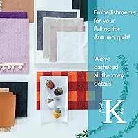 Vista 3 de Kimberbell Kit de adornos de otoño Falling for Autumn - Kit de adornos para manualidades, juego de 29 piezas con vinilo fusible, terciopelo