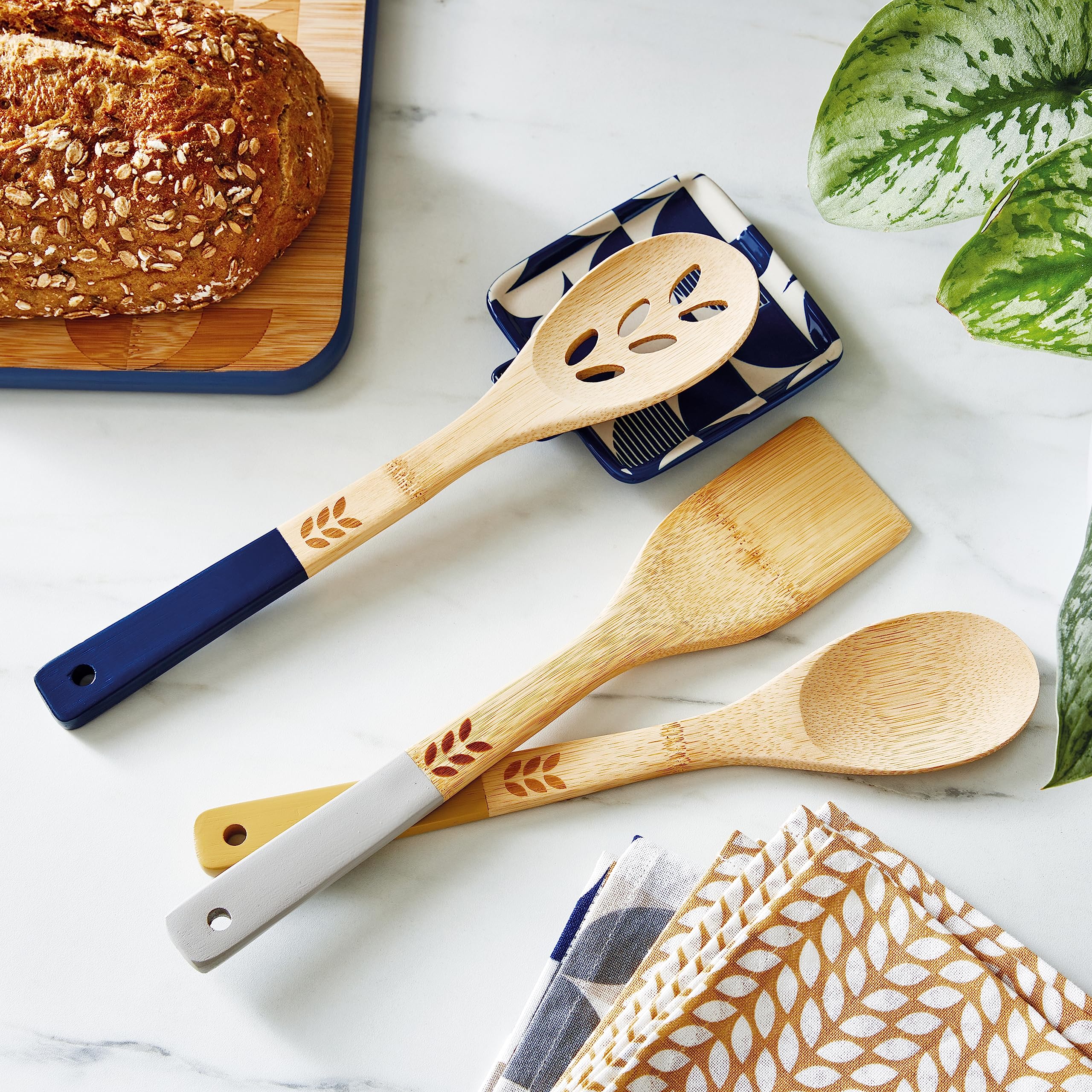 Amazon.de: Cooksmart 3er-Set Holz-Kochlffel aus Bambus, Bauhaus Geo