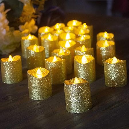 Gold led pillar candles Clearance
