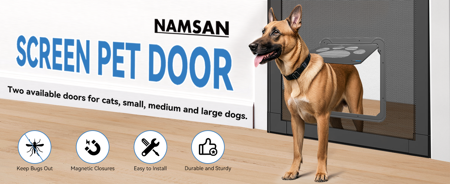 Amazon.com : NAMSAN Dog Screen Door, Flap Opening 12 x 14 inches