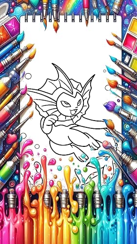 Vaporeon Coloring Pages – Pokémon Fun for Kids & Teens: Water, Waves & Adventure – vue 9