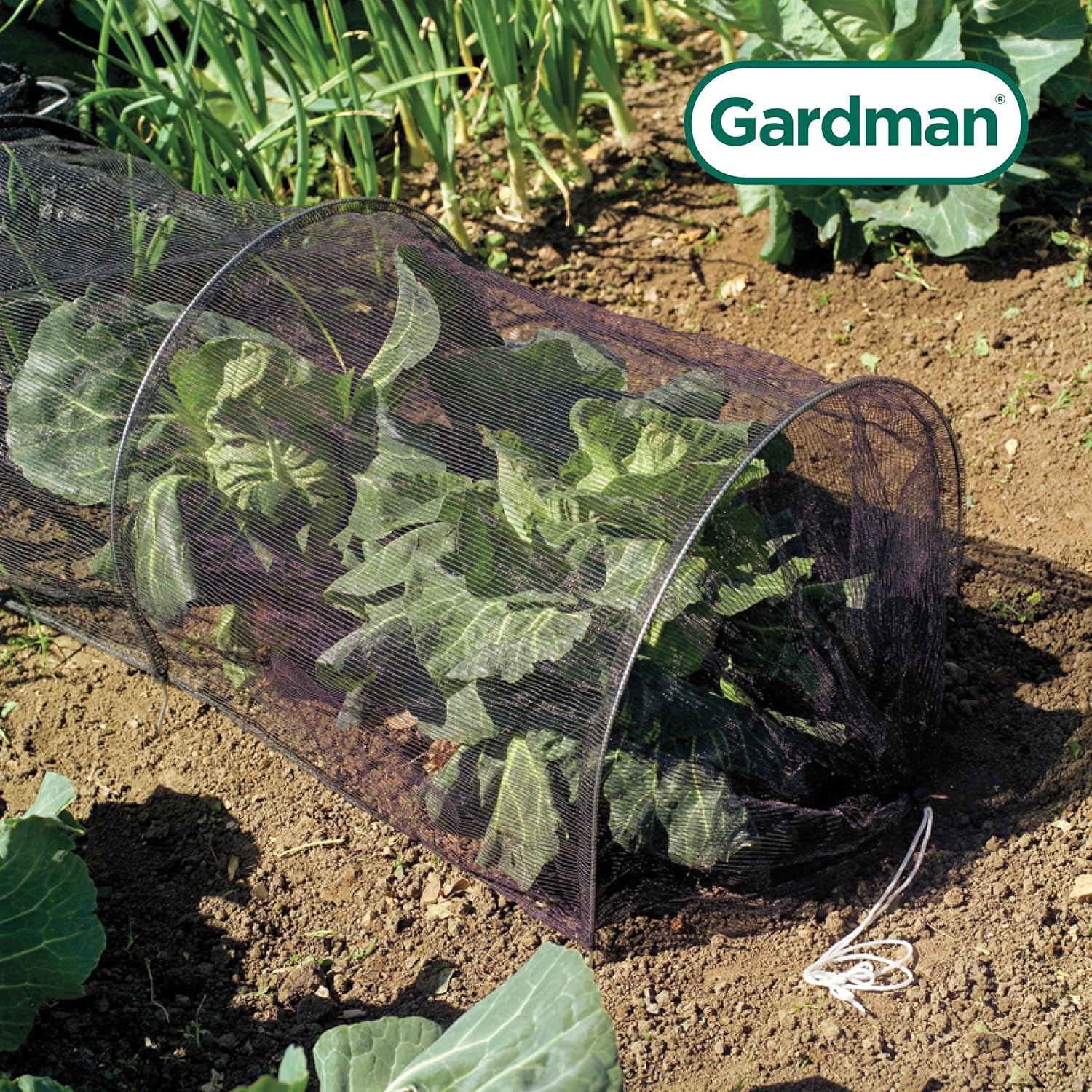 Gardman 7682 Netting Grow Tunnel, Black Polyethylene, 10' Long x 18" High
