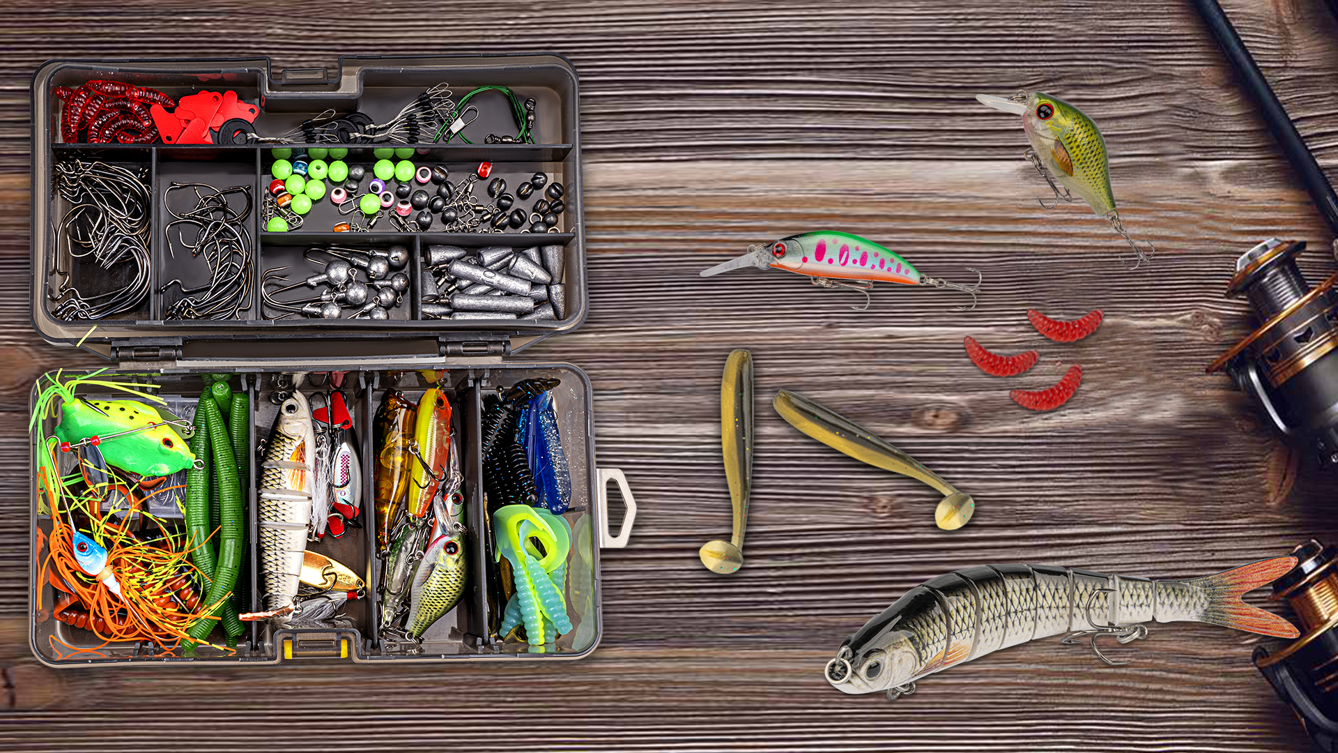 THKFISH Fishing Lures Kit, Bass Fishing Gear Kit for Freshwater Saltwater Tackle Box with Tackle Included Topwater Baits, Spinner bait, Frog, Hooks/Weights Accessories Gift for Adults : Sports & Outdoors