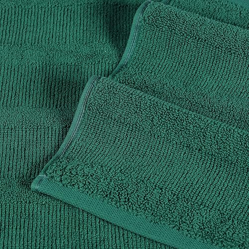 Vista 21 de Superior Roma Cotton - Juego de toallas surtidas de 6 piezas, altamente absorbentes, acanaladas, de secado rápido, para ducha, artículos básicos
