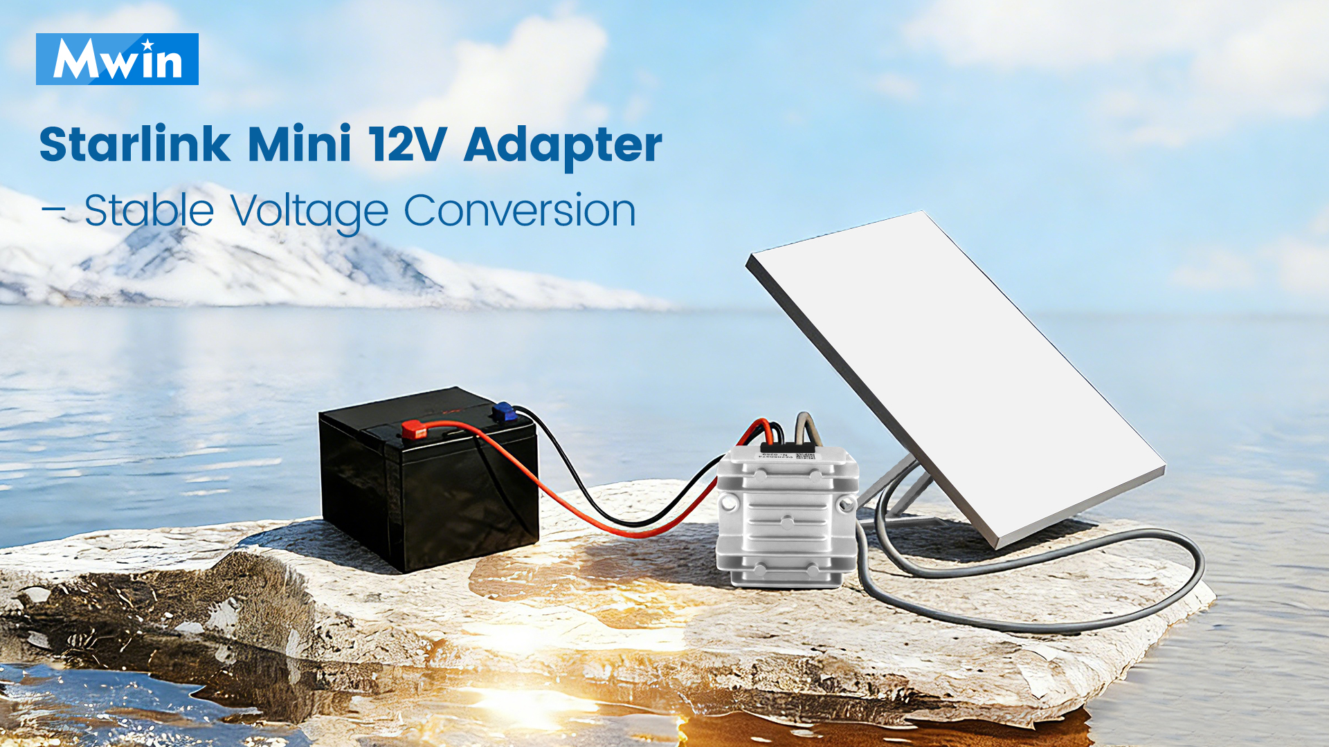 RIIEYOCA Câble D'alimentation DC 18AWG Pour Starlink Mini – SAE Vers 5,5x2,1mm, 3 Mètres, Inverseur De Polarité Inclus