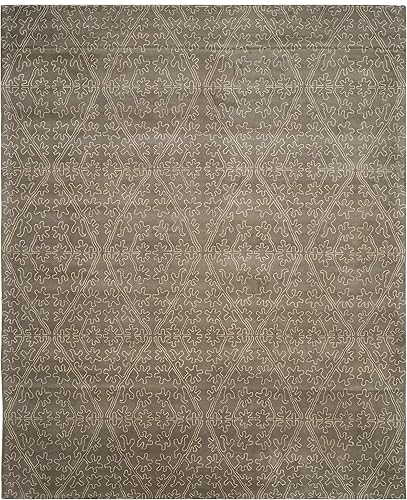 MARTHA STEWART x SAFAVIEH MSR3258B - Alfombra de lana y viscosa hecha a mano de 7 pies 9 pulgadas x 9 pies 9 pulgadas, para sala de estar, comedor y