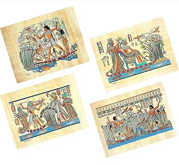 肉筆 手描き エジプト決定版のハンドメイドのパピルス画 絵画 肉筆 手描き エジプト決定版のハンドメイドのパピルス画 絵画