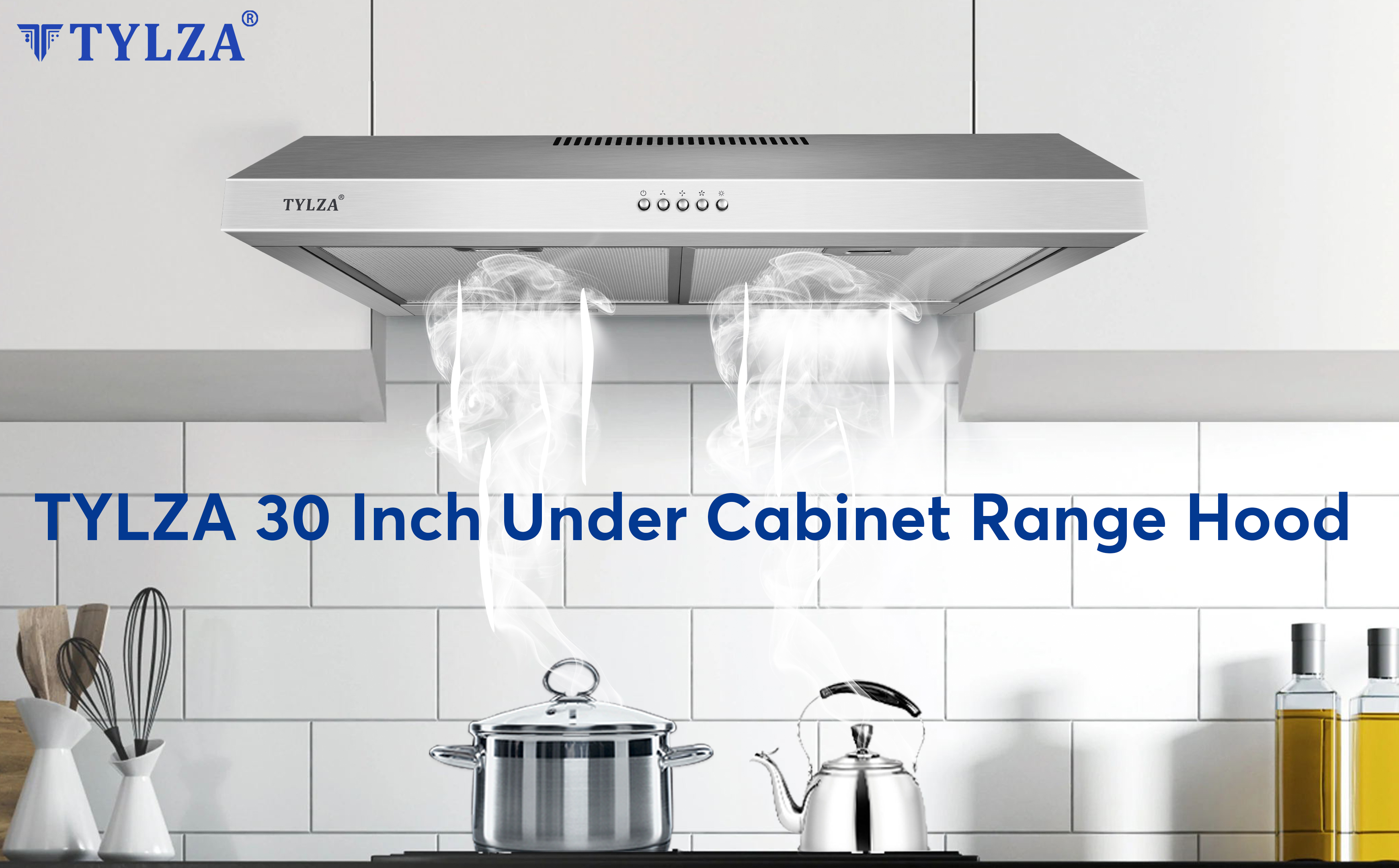 Watch TYLZA 30 Inch Under Cabinet Range Hood on Amazon Live