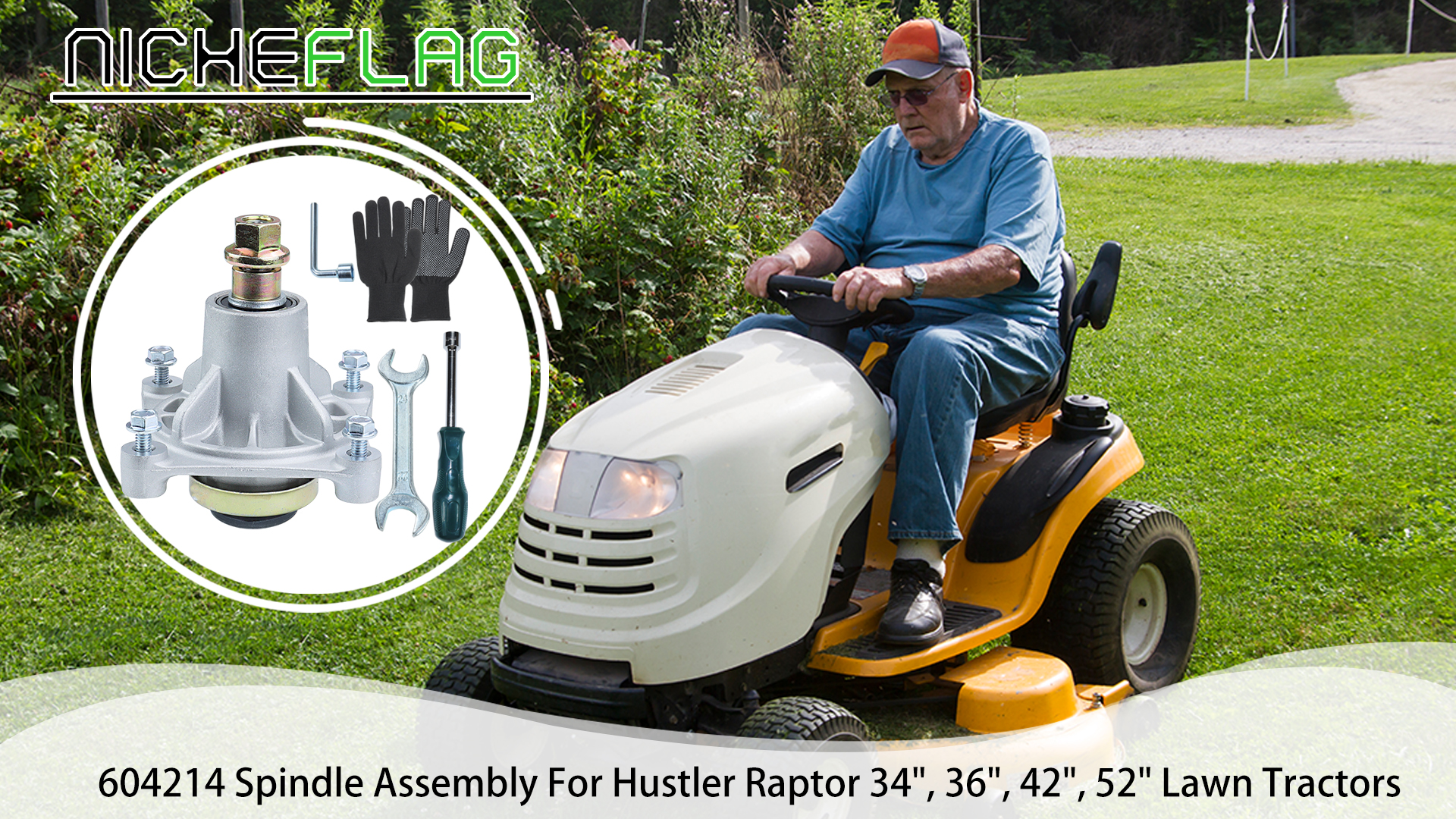 3-Pack Spindle Assembly For Hustler Super Z Mower Decks - Cast Iron Housing 9 thumbnail image
