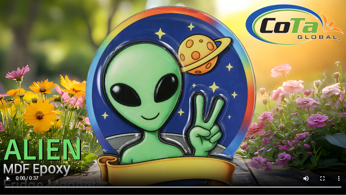 Imán Decorativo CoTa Global Alien MDF Epoxy para Refrigerador miniatura 7