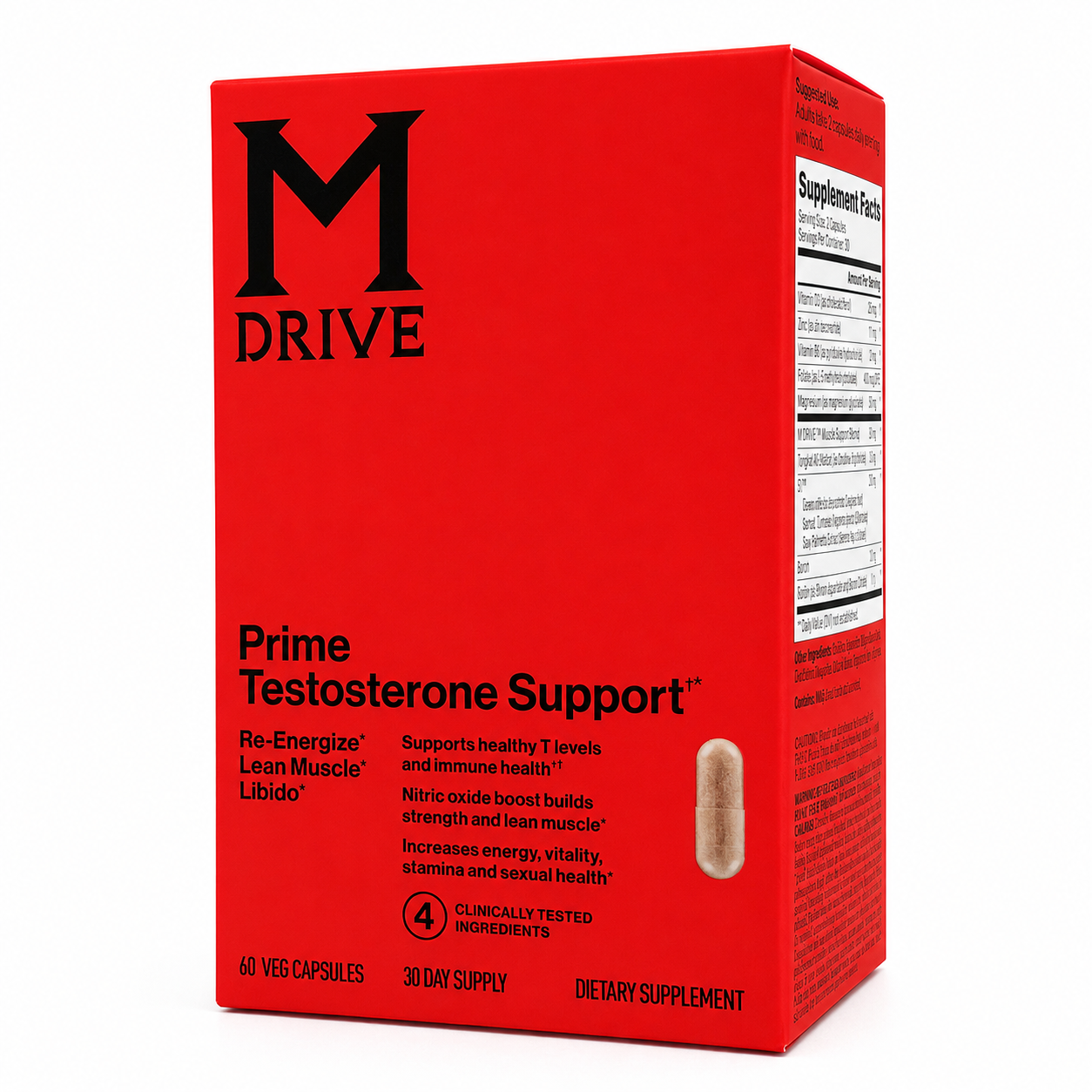 サプリメント MMM Amazon.com: M Drive Prime Men's T‑Support Energy, Focus & Lean