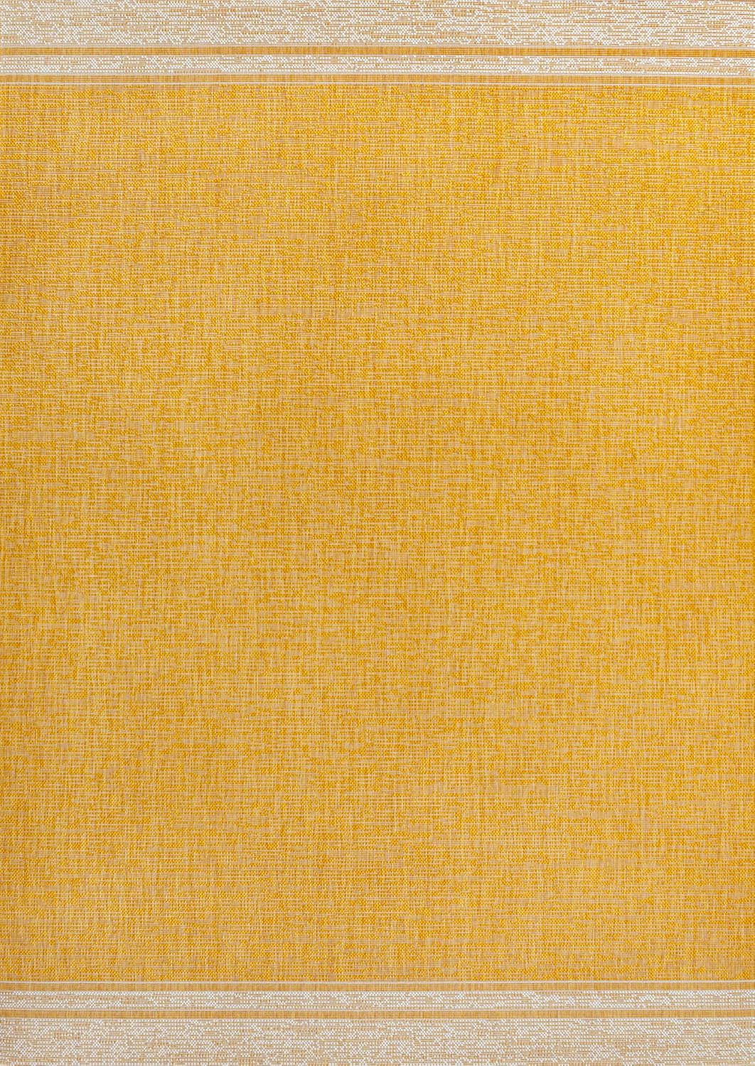 Eyely NST213C-8 Alda Modern Minimalist Mingled, Pet Friendly, Non-Shedding, Stain Resistant, Easy-Cleaning, Yellow/Cream, 8 ft. x 10 ft., Indoor/Outdoor, Area Rug