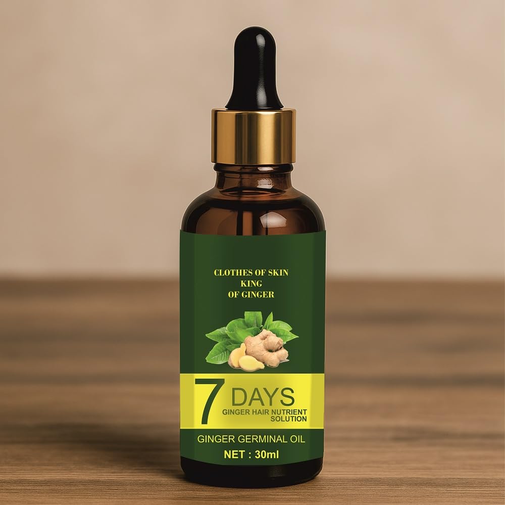 Natural Ginger Hair Growth Oil Men and Women (Pack of 1, 30 ml)|Advanced Scalp Nourishment and Hair Strengthening Serum, Supports Thicker and Fuller Looking Hair, Reduces Hair Thinning and Breakage|-image-27