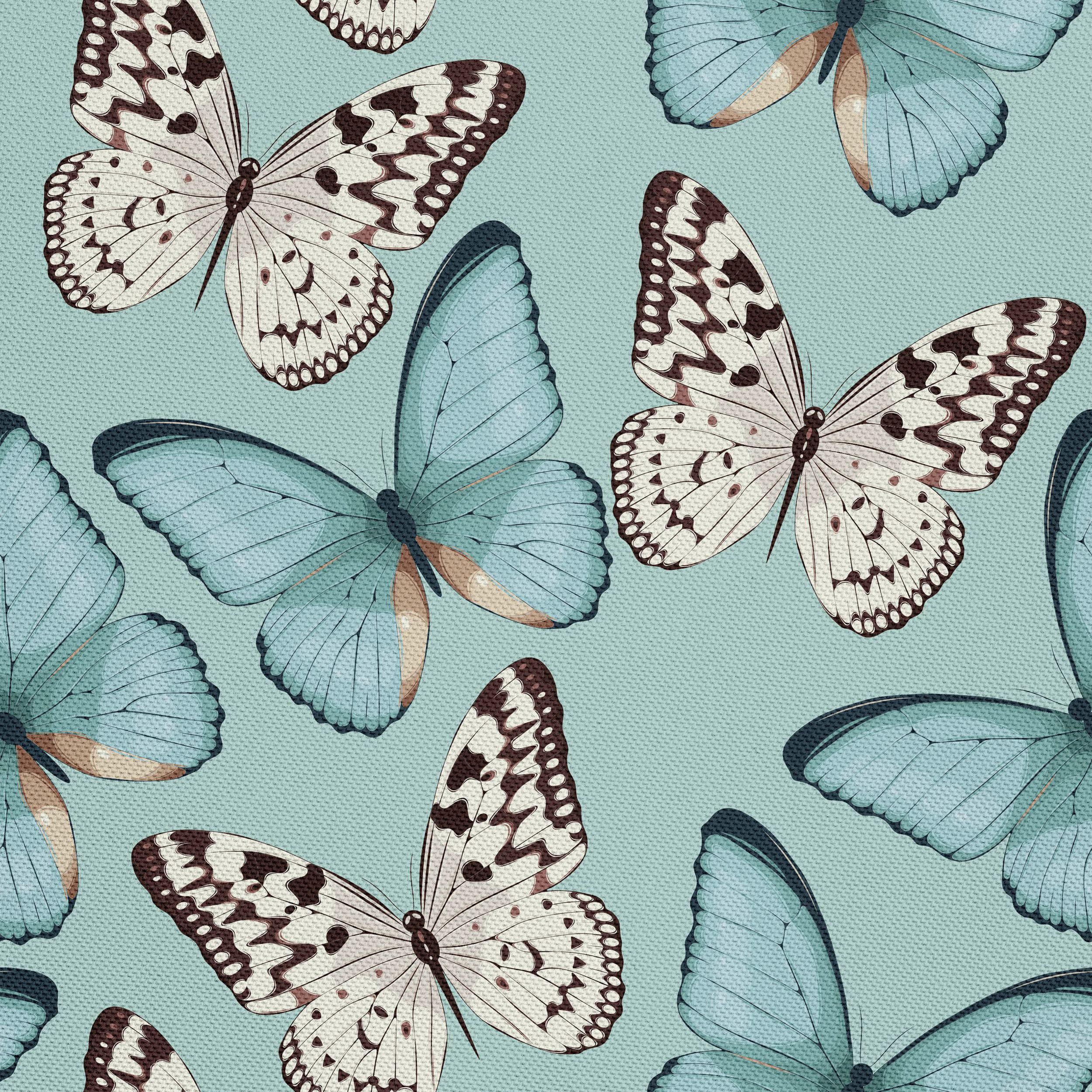 HEKO PANELS Oxford Fabric by Metre for Sewing Canvas Polyester Sewing Fabrics Decorative Material Water-Resistant Waterproof Non Transparent Butterflies 1 Meter 155 x 100 cm 5 x 3 ft