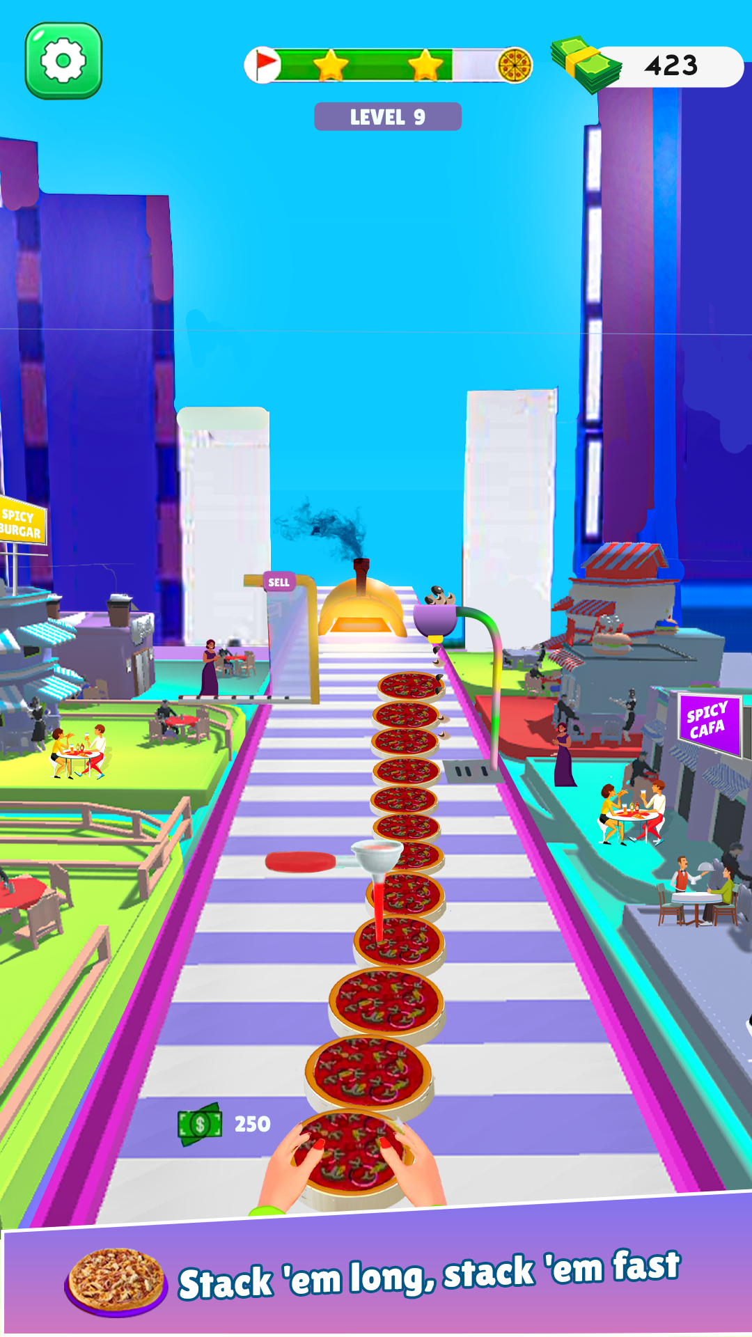 I want pizza stack runner 3d Kids cooking game (Spicy pizza Game
