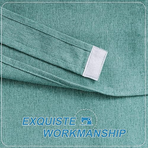 Miniatura 197 de RYB HOME Cortinas de privacidad para puerta francesa, rica textura de lino, cortinas para oscurecer la habitación, cortinas y cortinas