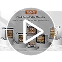YASHE Food Dehydrator for Jerky, 9 Stainless Steel Trays Food Dehydrator Machine, 800W Fruit Dryer 165 ℉ Temperature & 48H Timer for Meat, Dog Treats, Herb, Veggies, Yogurt, BPA Free