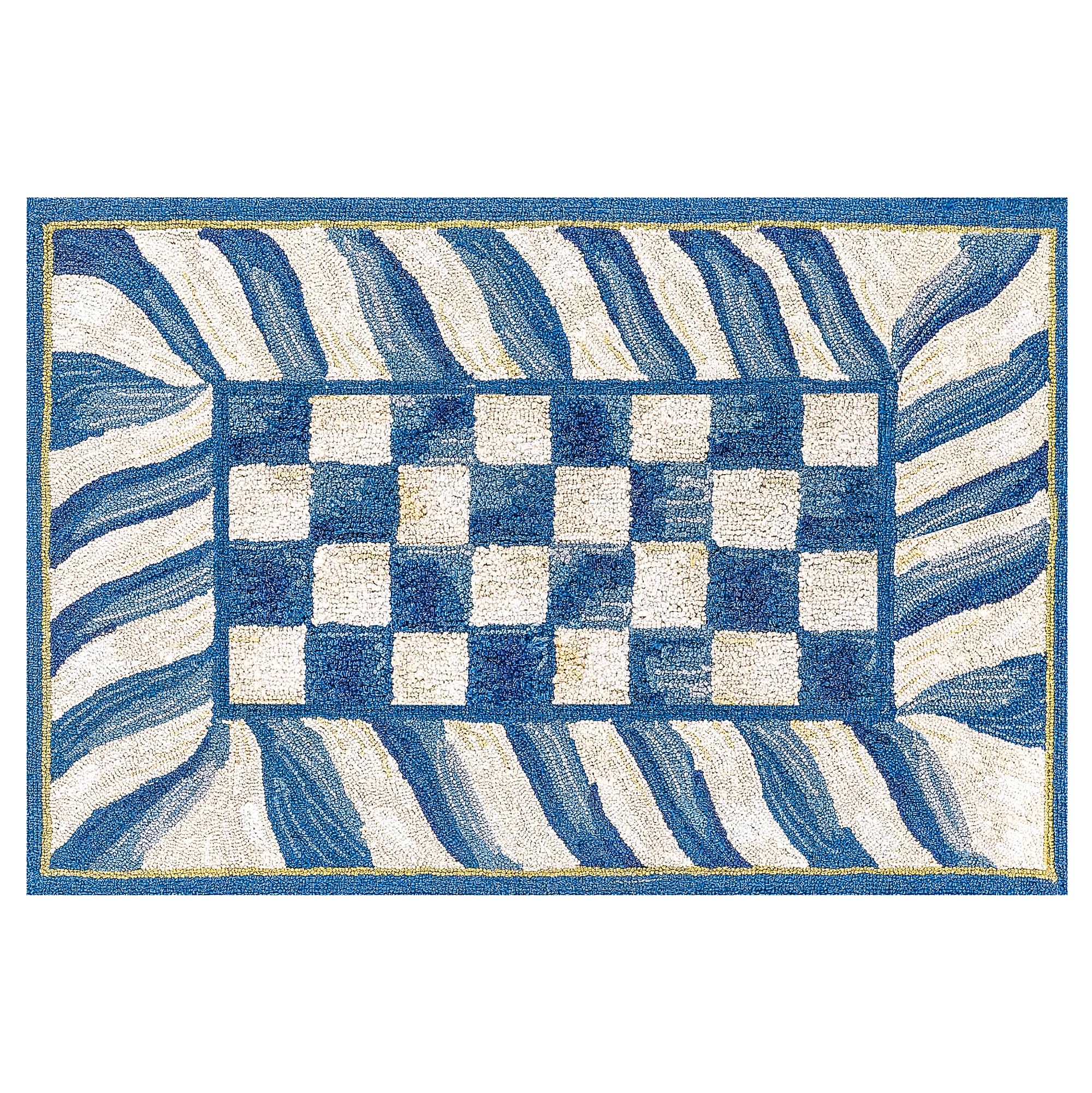 【新品・タグ付き】MACKENZiE-CHiLDS  CHECKラグ 新品・タグ付き】MACKENZiE-CHiLDS CHECKラグ 新品・タグ付き