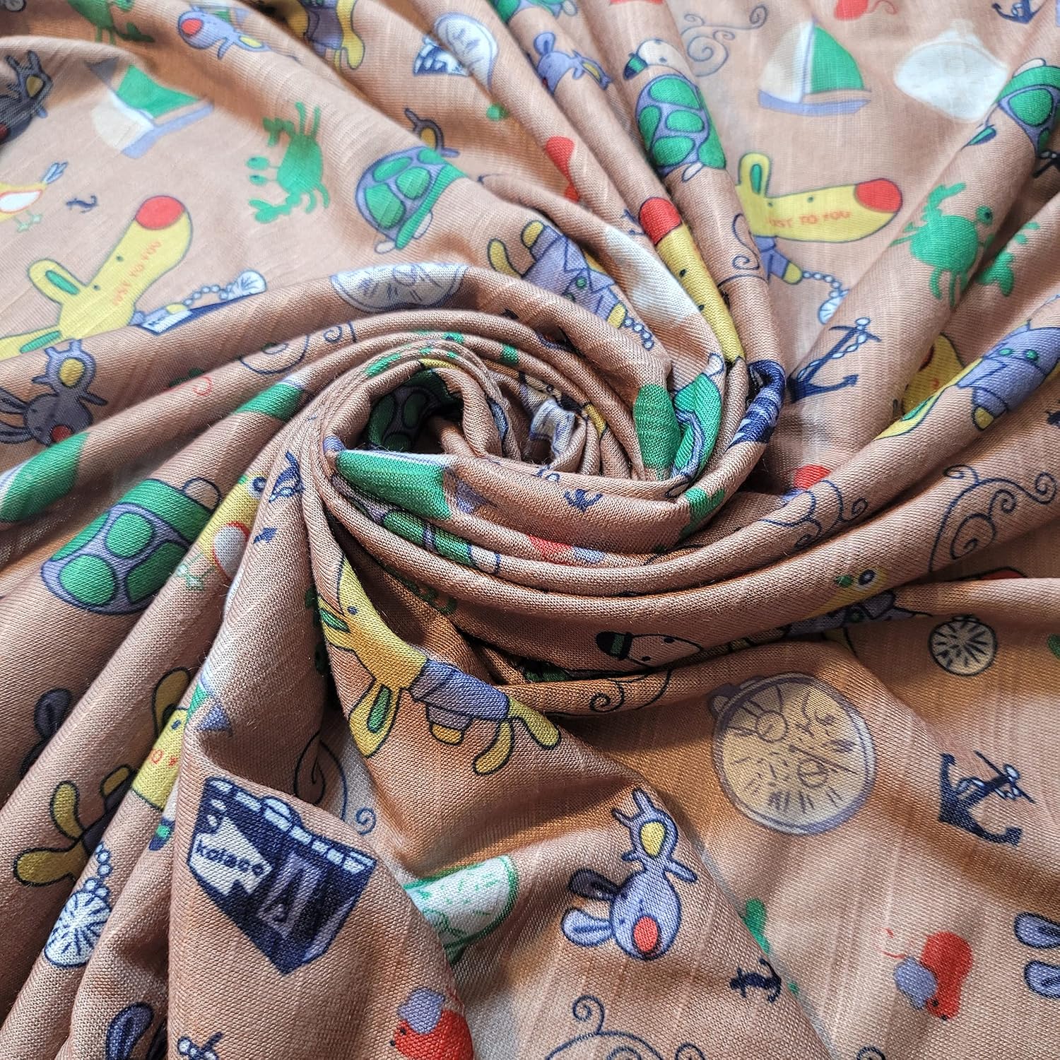 Soft Printed Cotton Jersey Stretch Knit T Shirt Baby Grow Craft Fabric Material 58'', 150 cm Wide Sold As 1 Meter Pre