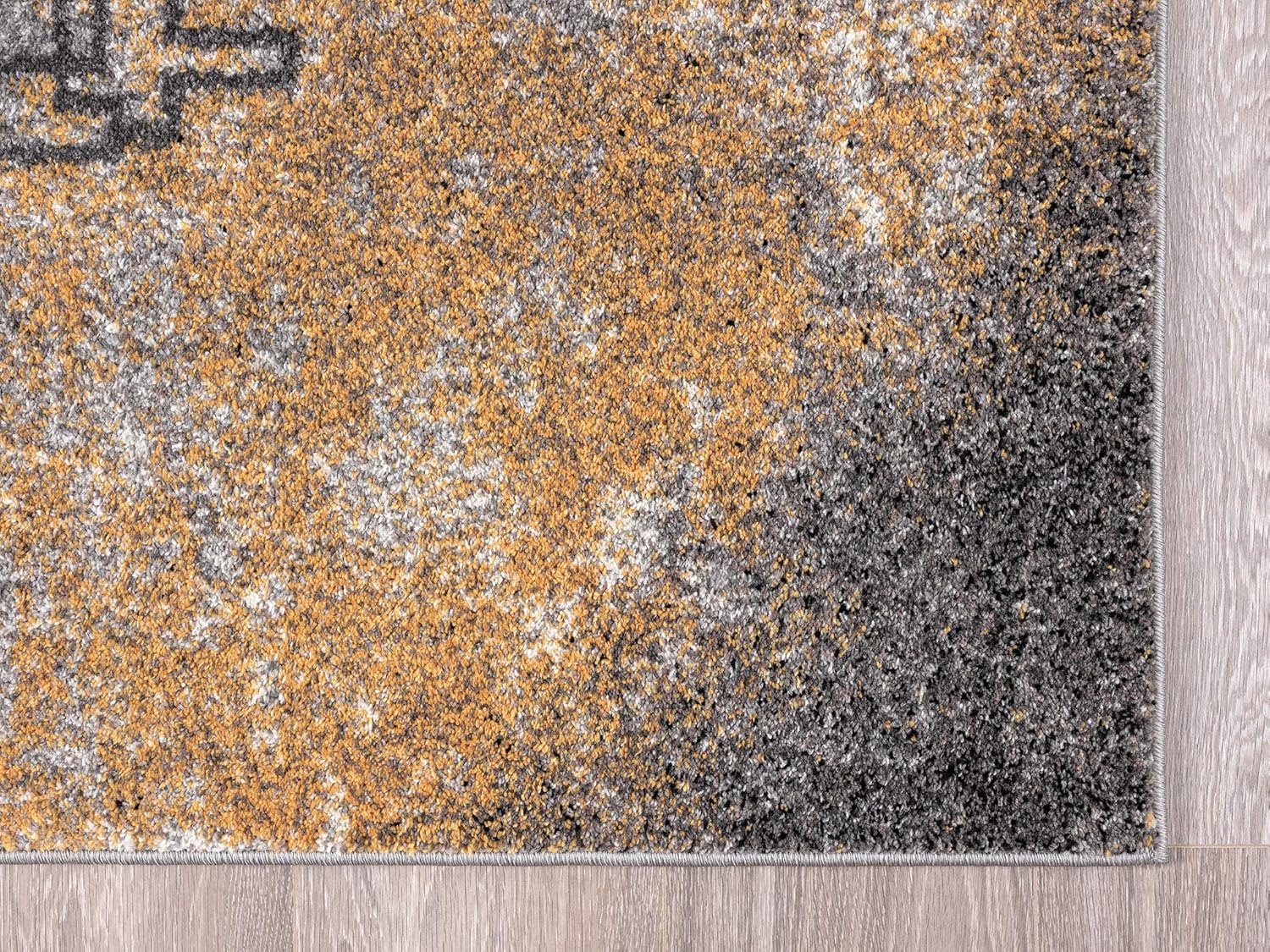 Abani Grey & Yellow Abstract Art Area Rug, Contemporary Style Rugs Laguna Collection Modern 5'3" x 7'6" Rectangle Accent Rug