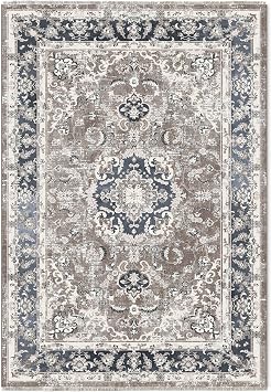 Anti-alerjik y kanabilir kaymaz  nil hal  kilim kendinden sa akl  eskitme, modern desen oturma odas , salon,  ocuk odas , mutfak, koridor hal s , yolluk Gri-Bej, 160 x 230 cm