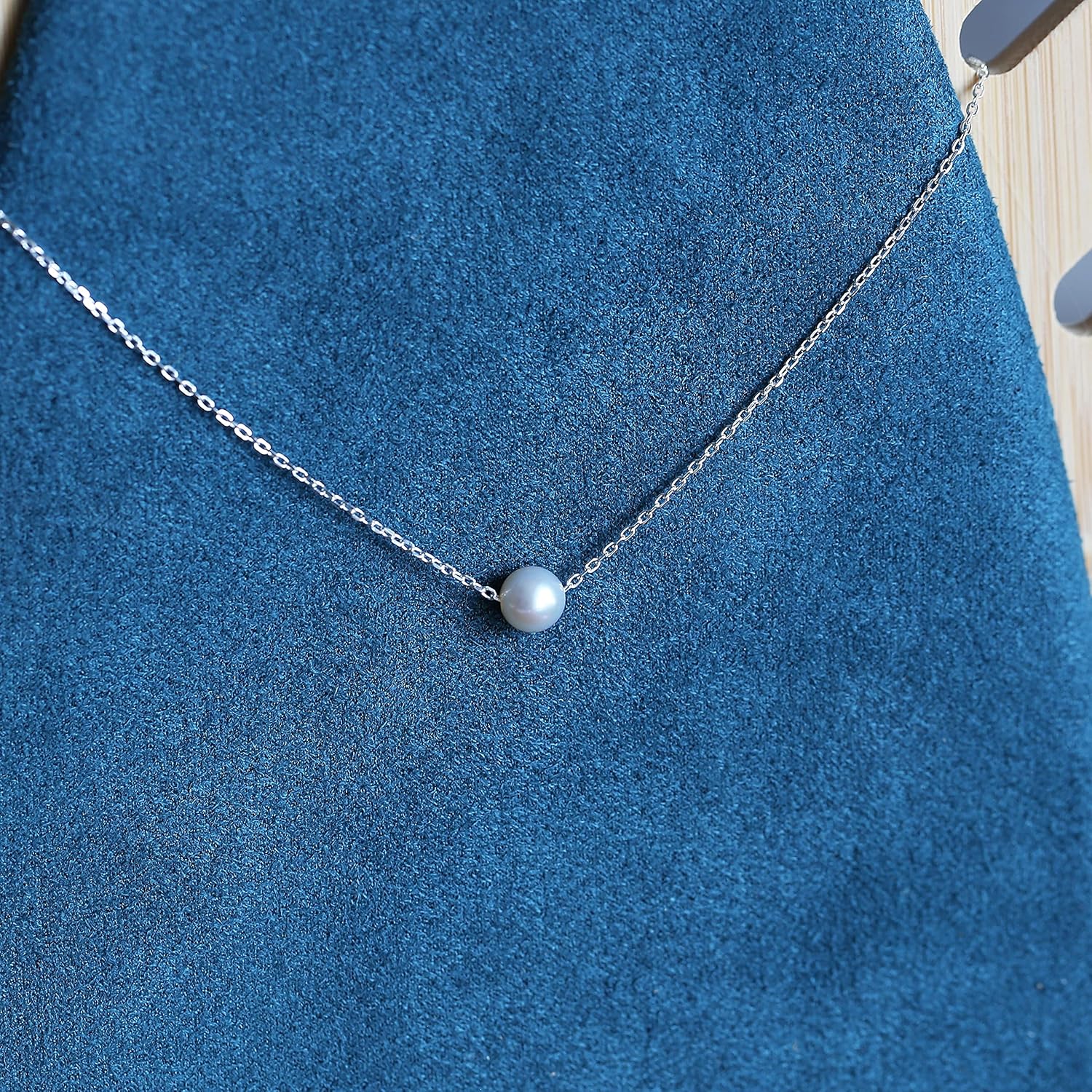 21st Birthday Gifts for Her, Single Pearl Necklace Crafted with 6mm Freshwater Cultured Pearl and Sterling Silver Adjustable Cable Chain, Gifts for Women - Image 2