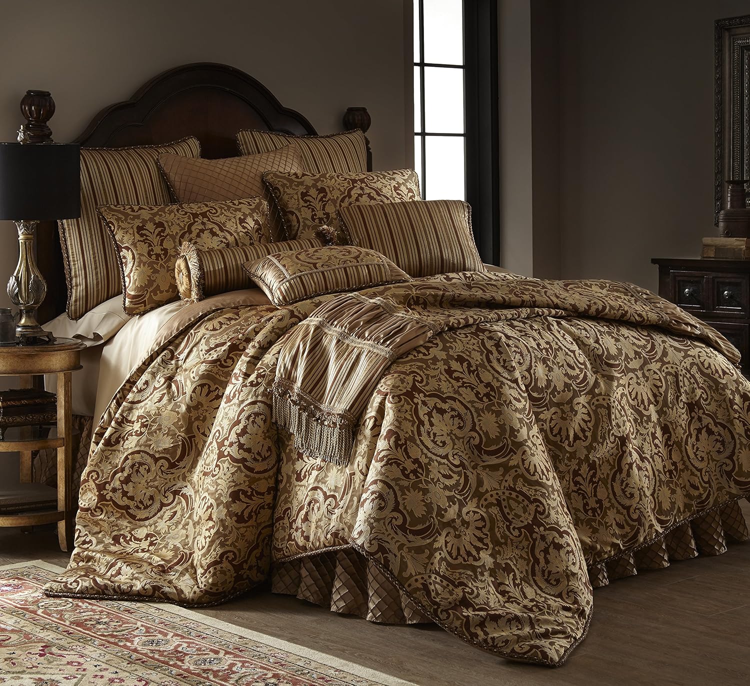 Austin Horn Classics Botticelli Brown Luxury Bed Skirt Queen