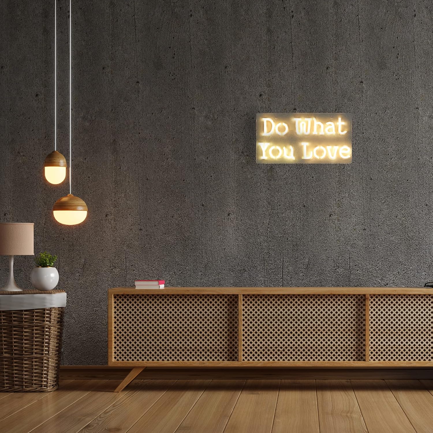 Do What You Love Neon Sign 15.7" Soft White Color LED Custom Wall Decor for Home Bedroom Office Salon Party Night Light USB Operated Teen Gift Holiday Decoration