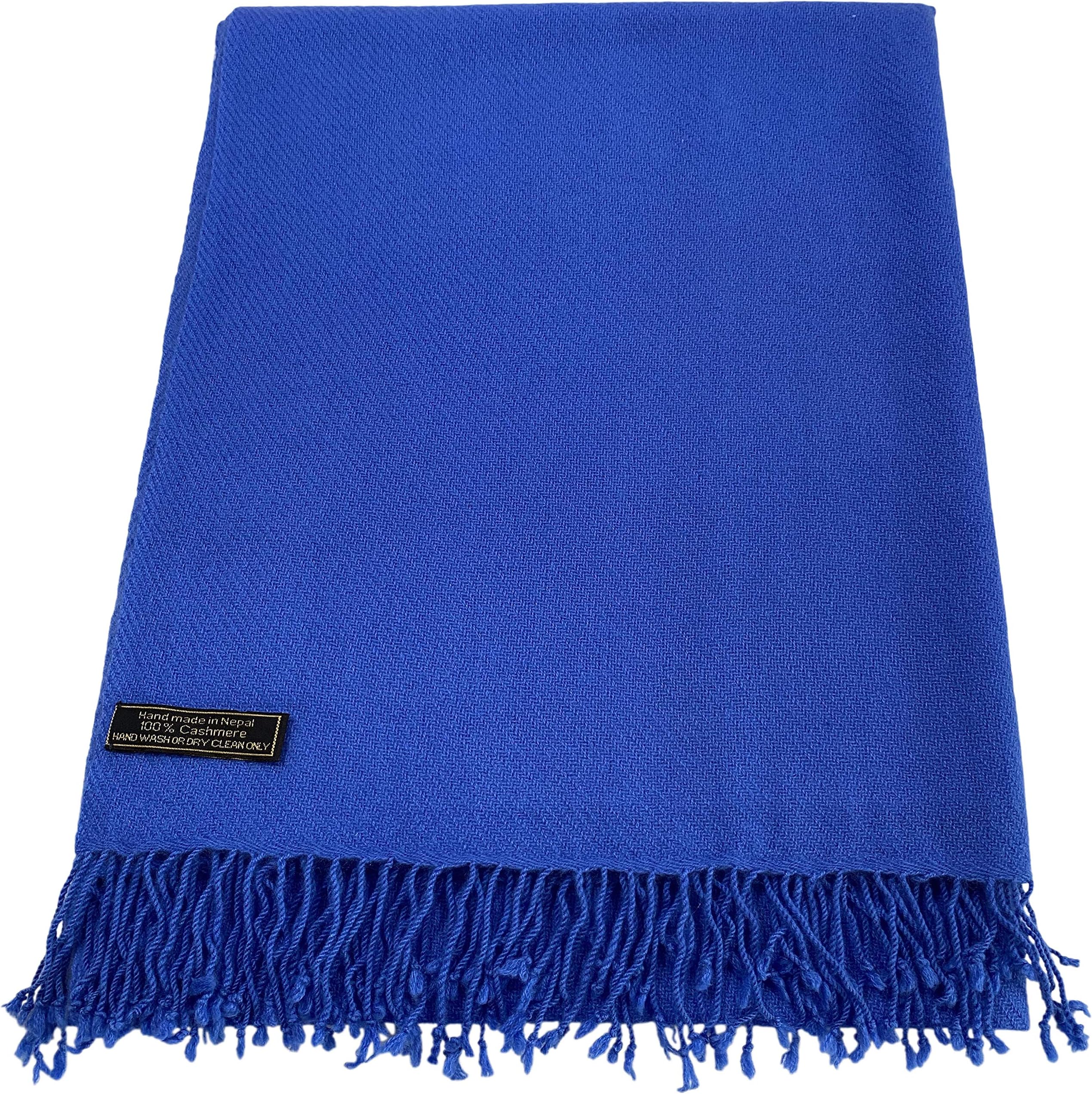 CJ Apparel Turquoise 100% Cashmere Shawl Pashmina Scarf Wrap Stole Head Wrap Face Cover Hand Made in Nepal NEW