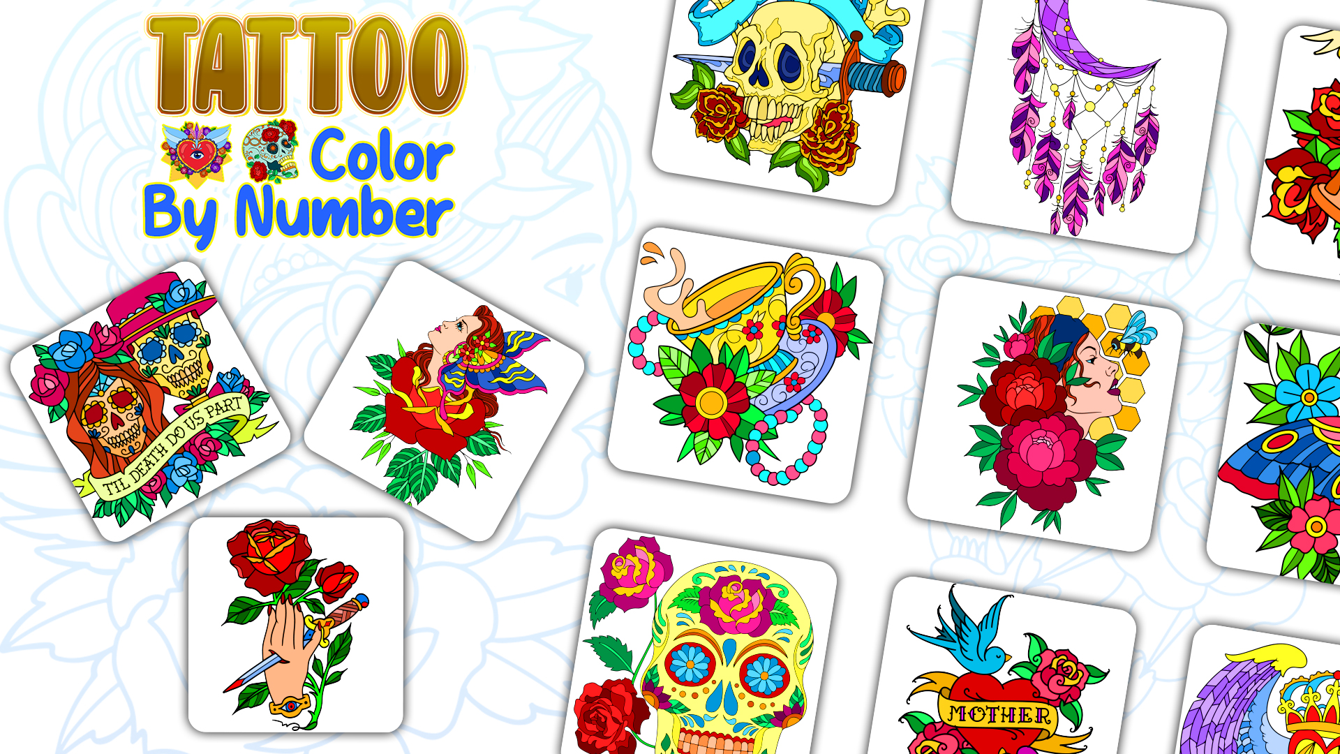 Tattoo Color by Number Artbook - App on Amazon Appstore