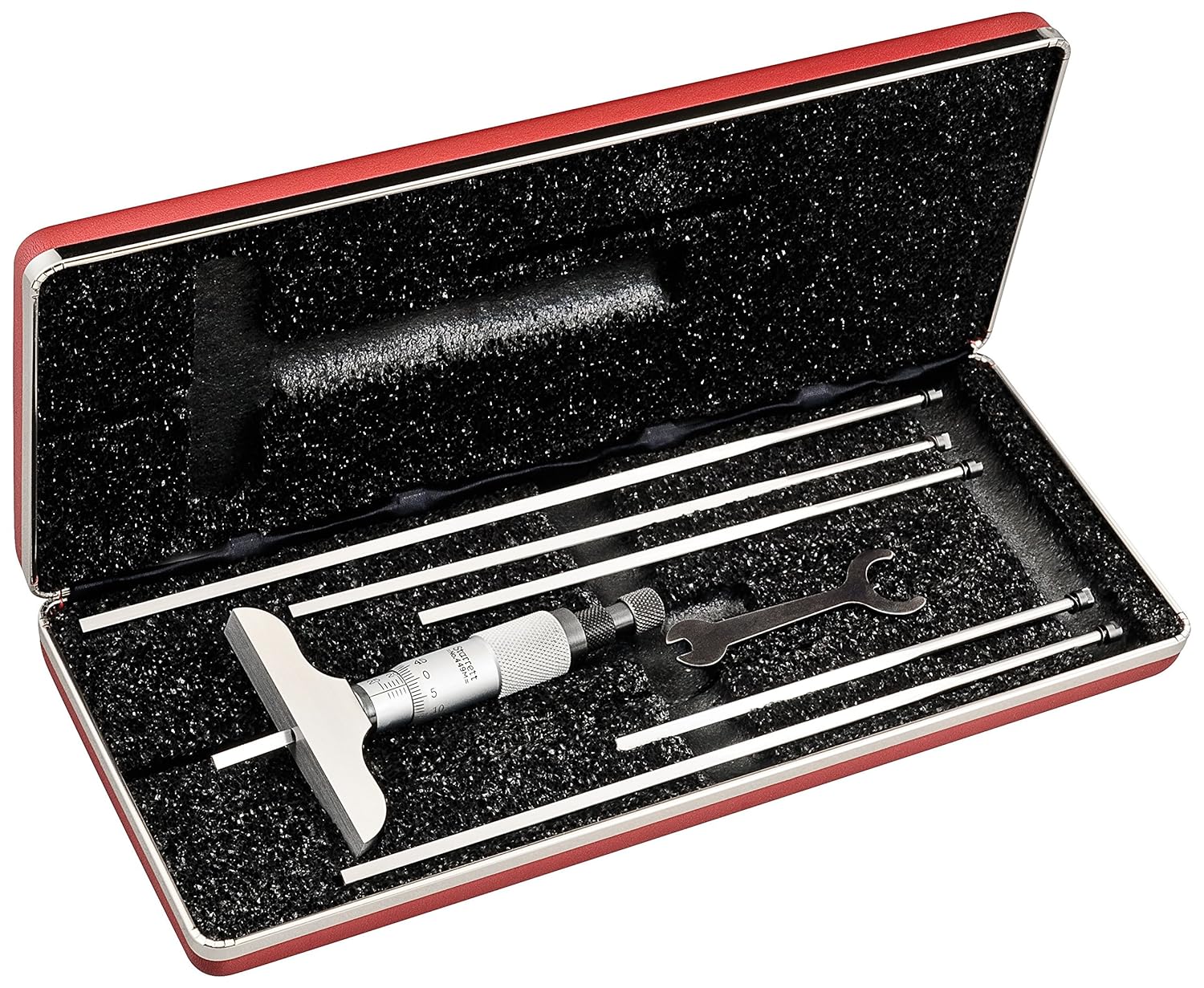 Series 449M Micrometer Depth Gage with NonRotating Blades, 6 Rods, 63