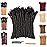 DAIXI 6-18 Inch 10 Strands 0.8cm and 0.4 0.6cm Thickness Options 100% Real Human Hair Dreadlock Extensions for Man/Women Handmade Permanent loc Extensions Bundles Can Be Dyed Bleached Curled Twisted