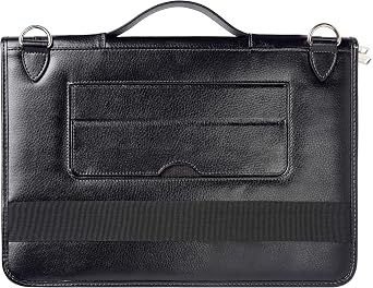 Black Leather Laptop Messenger Case - Compatible with Aocwei 14 Laptop