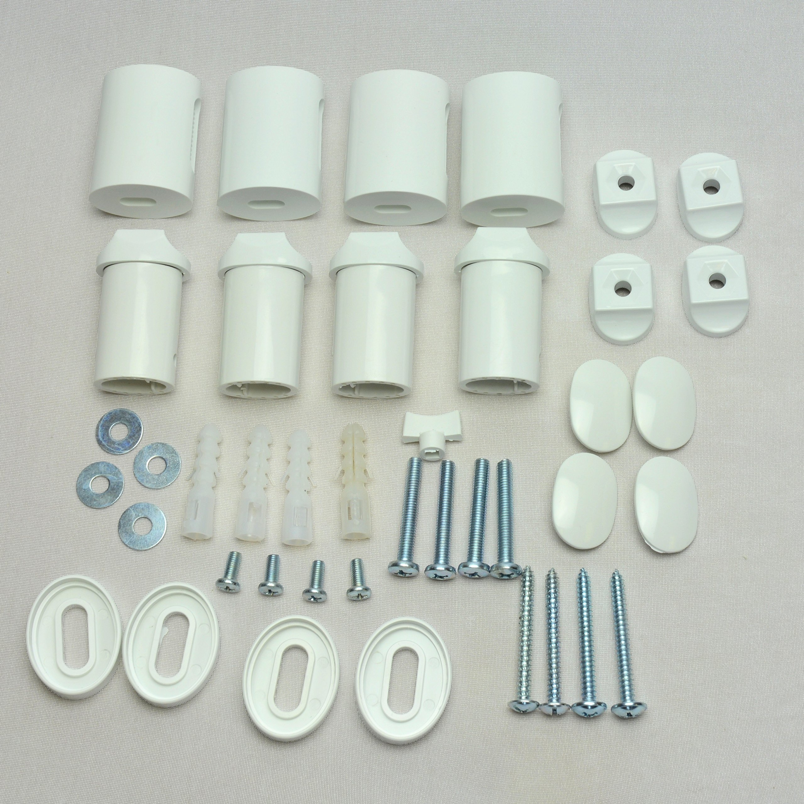 Companyblue White Ellipse Heated Towel Rail Bracket Radiator Brackets Flat Or Curved