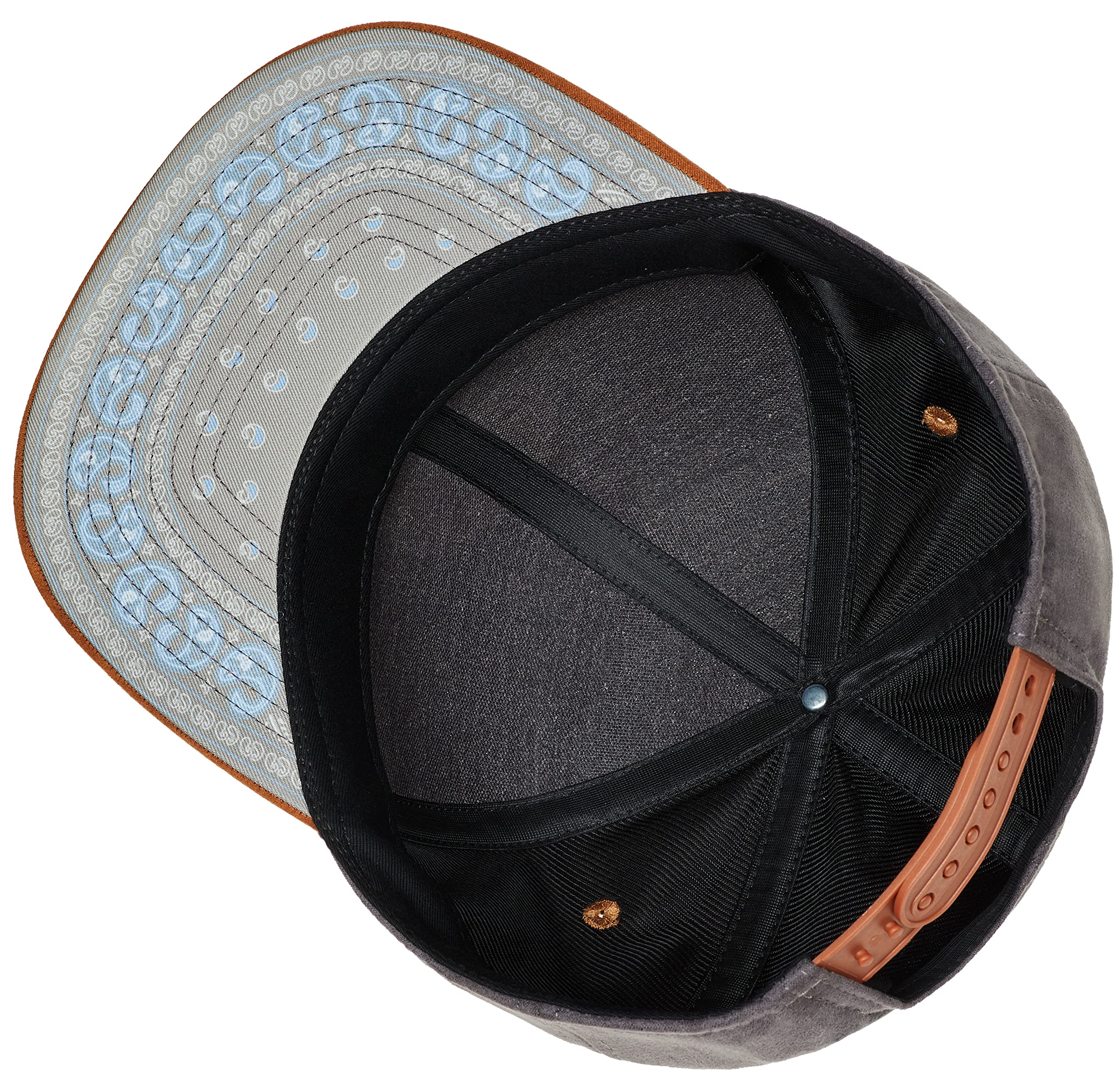 Cadency® Gorra Snapback Paisley, Gris, Unisex, Talla Ajustable, gris