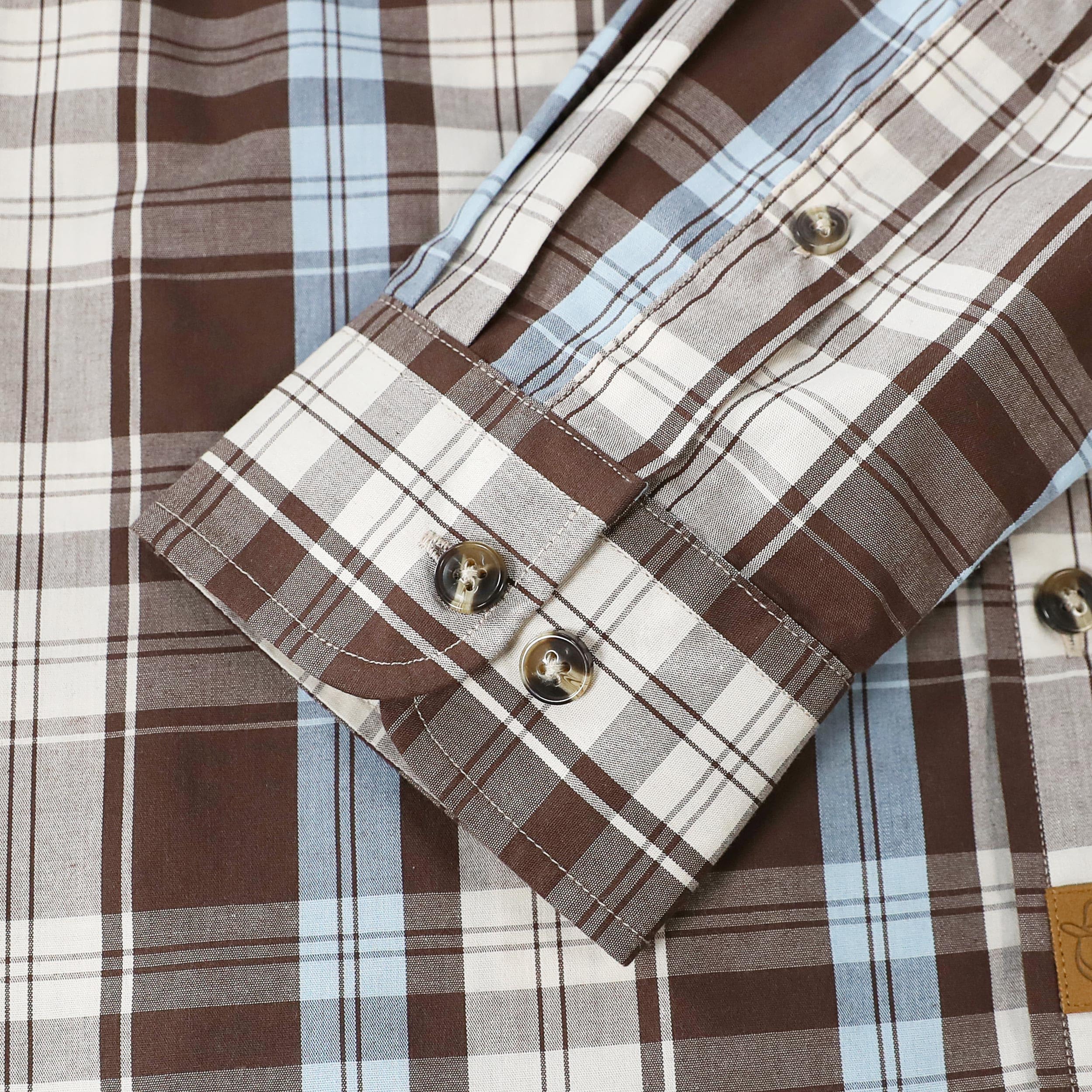 Dubinik® Camicia Quadri Uomo Casual Leggero Botton Down Regular Fit con Taschini