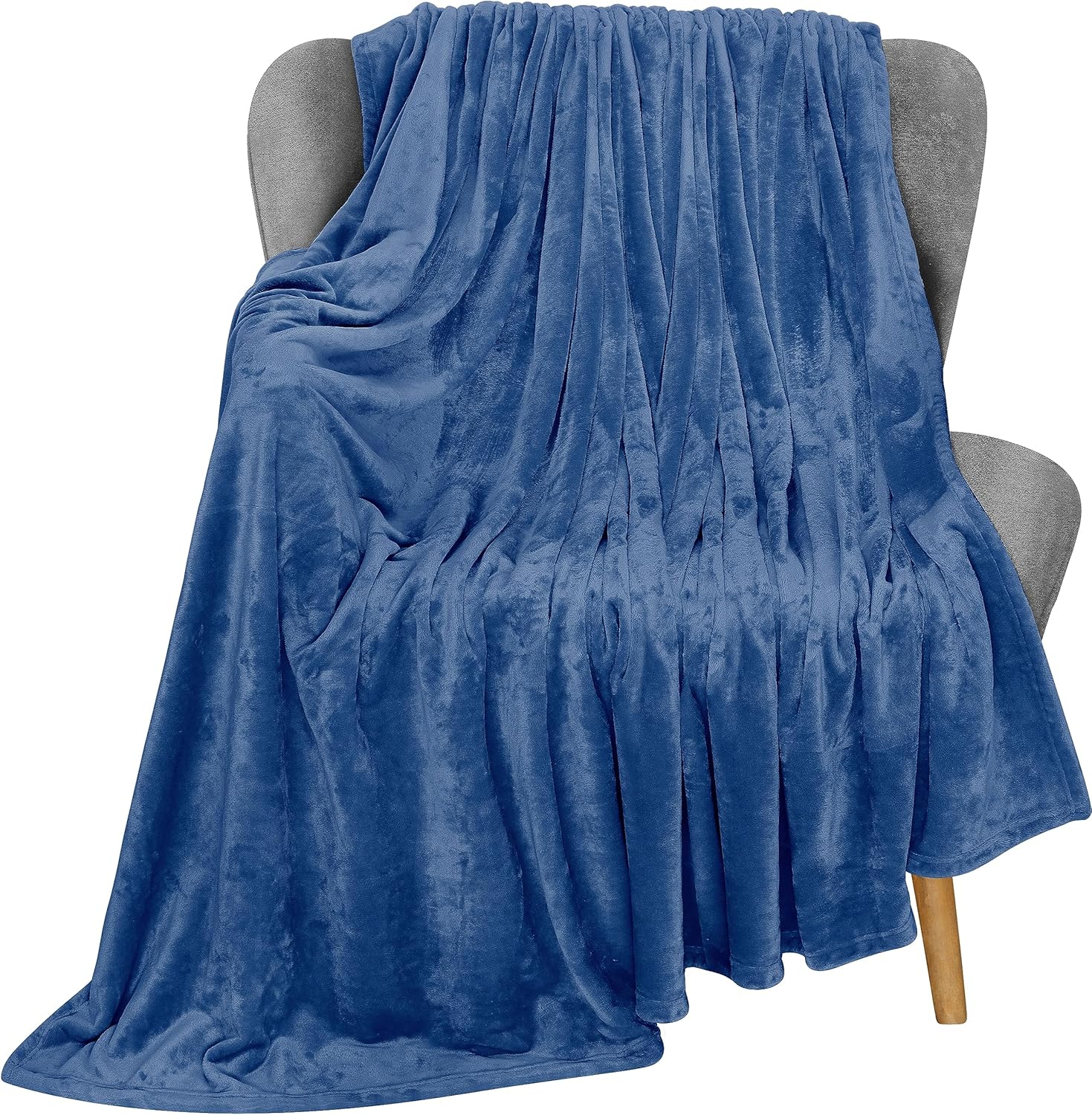 Utopia Bedding Fleece Blanket Throw Size Royal Blue 300GSM Luxury Fuzzy Soft Anti