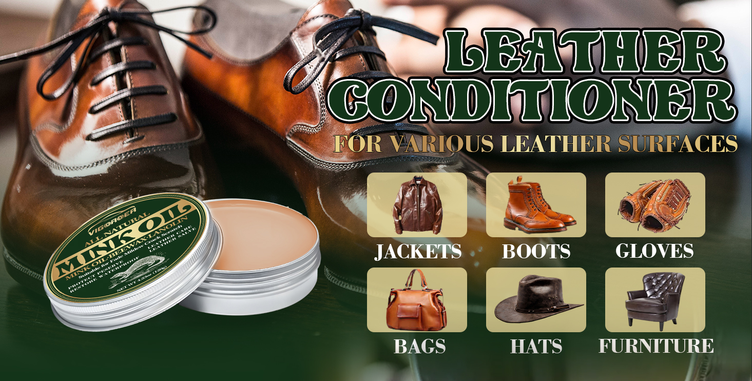 Mink Oil for Leather Boots, Leather Conditioner and Cleaner with