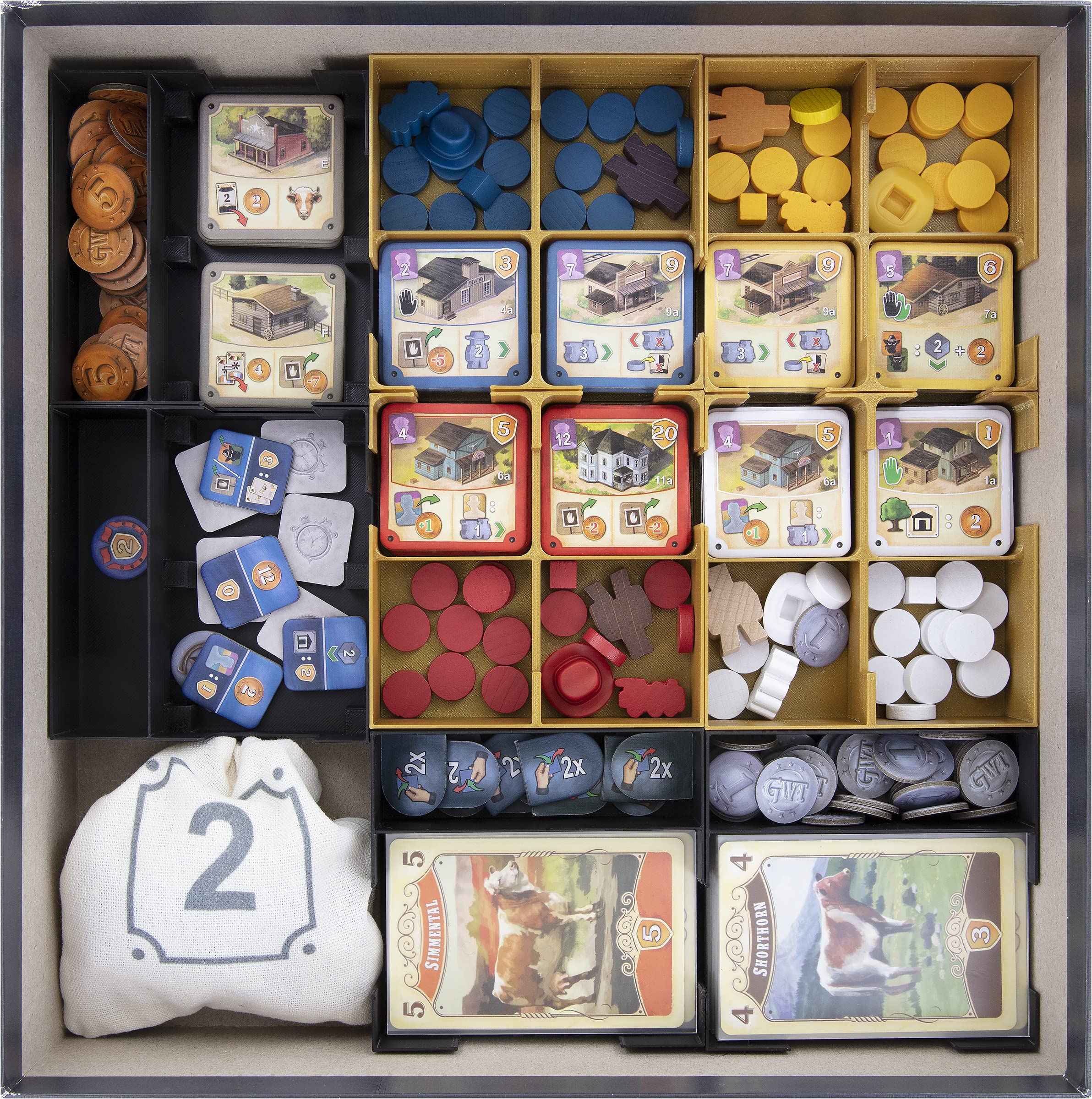Feldherr Organizer In Plastica Per Great Western Trail Seconda Edizione – Scatola Gioco
