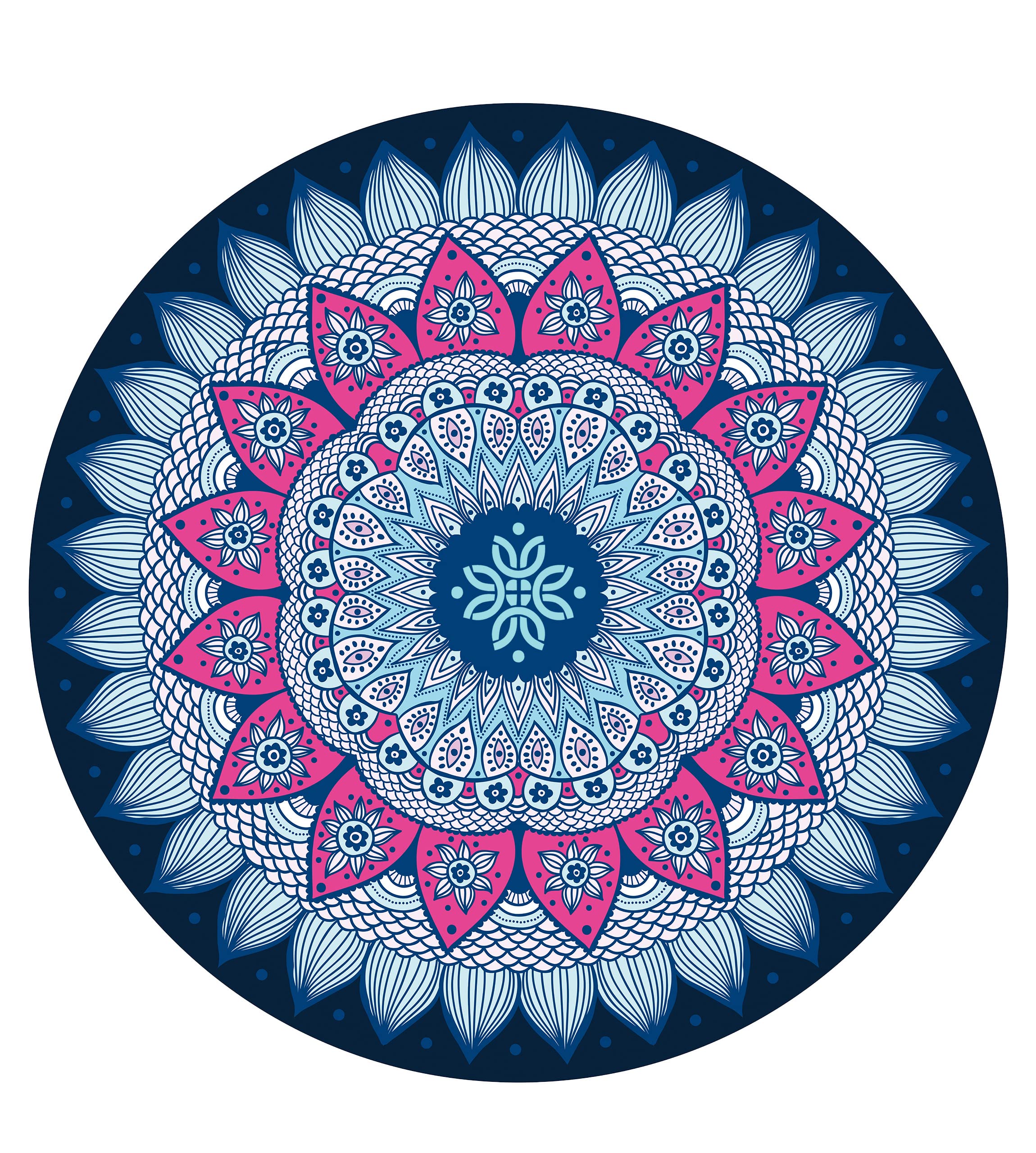 LERYG Pilates Mat Round Oversize Yoga Mat Suede Rubber Non-Slip Dia 140cm Exercise Mat Meditation Mat Workout Mat for Home Outdoor