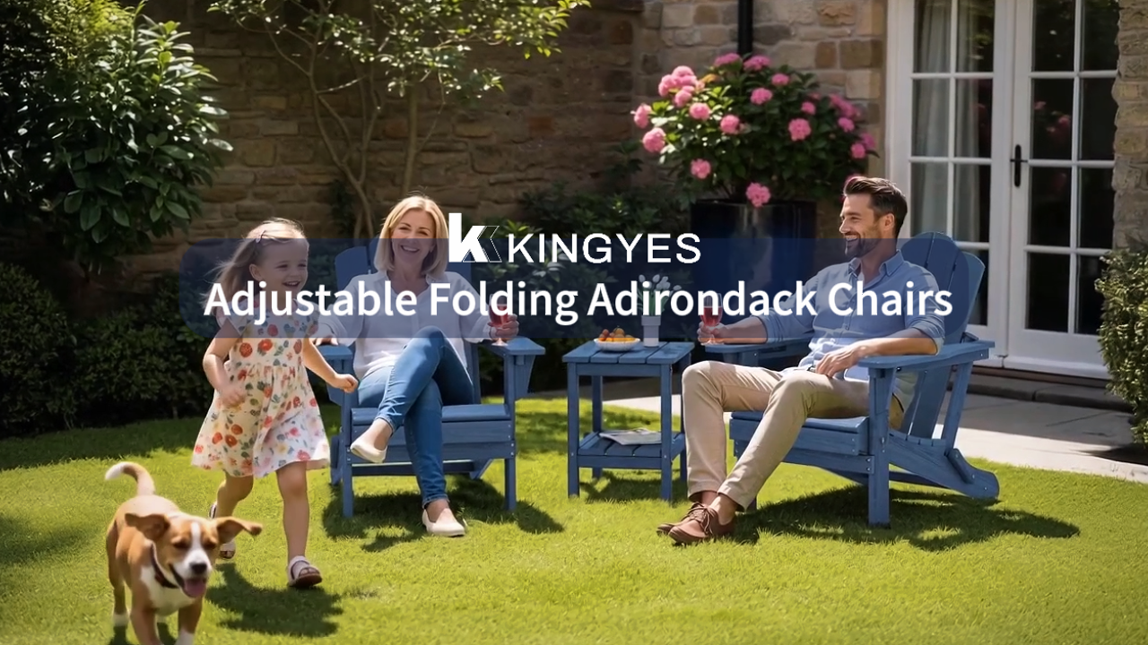 Amazon.com: KINGYES Adjustable Folding Adirondack Chair Set of 2