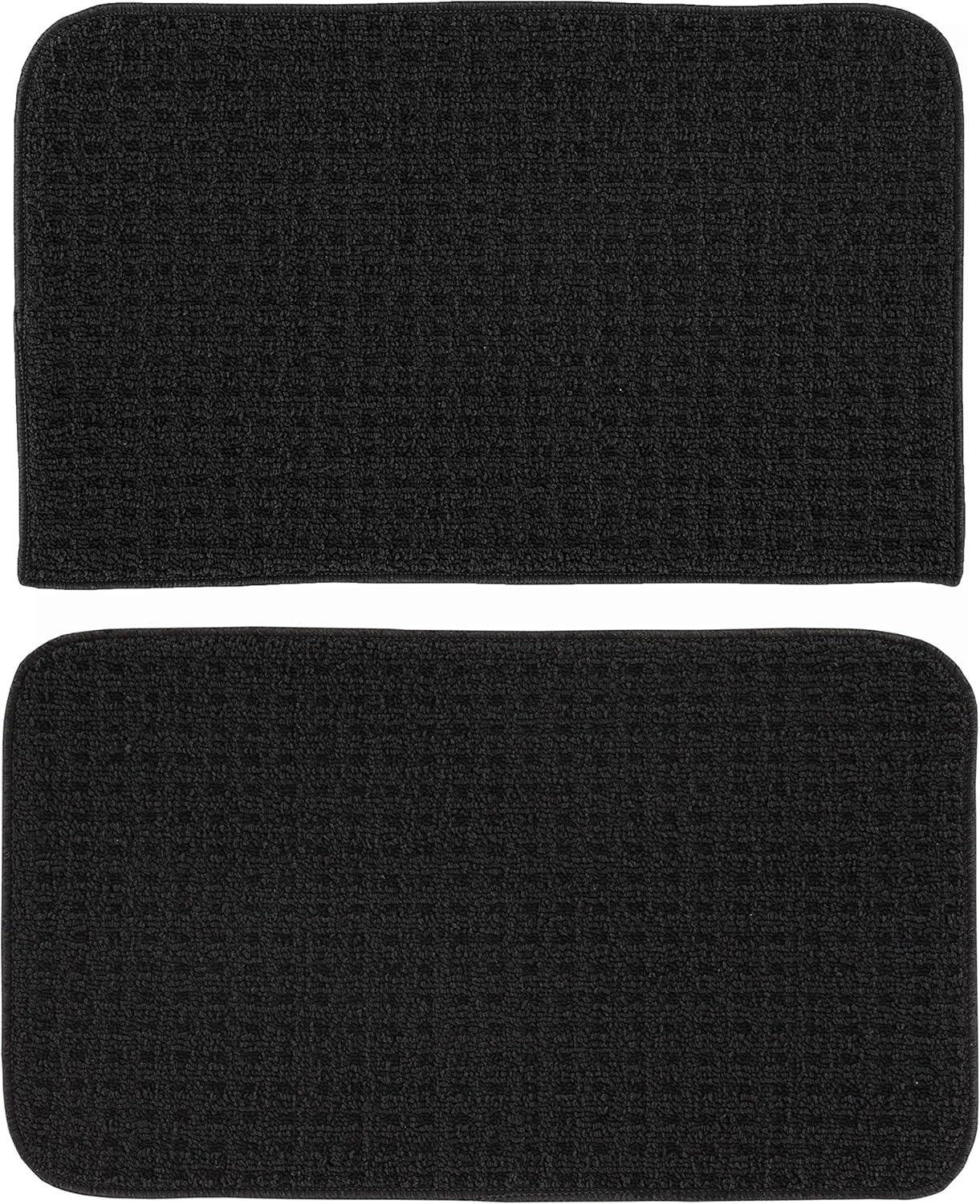 Garland Rug Herald Square 2Piece Kitchen Rug Set, 18Inch by 30Inch, Black Home