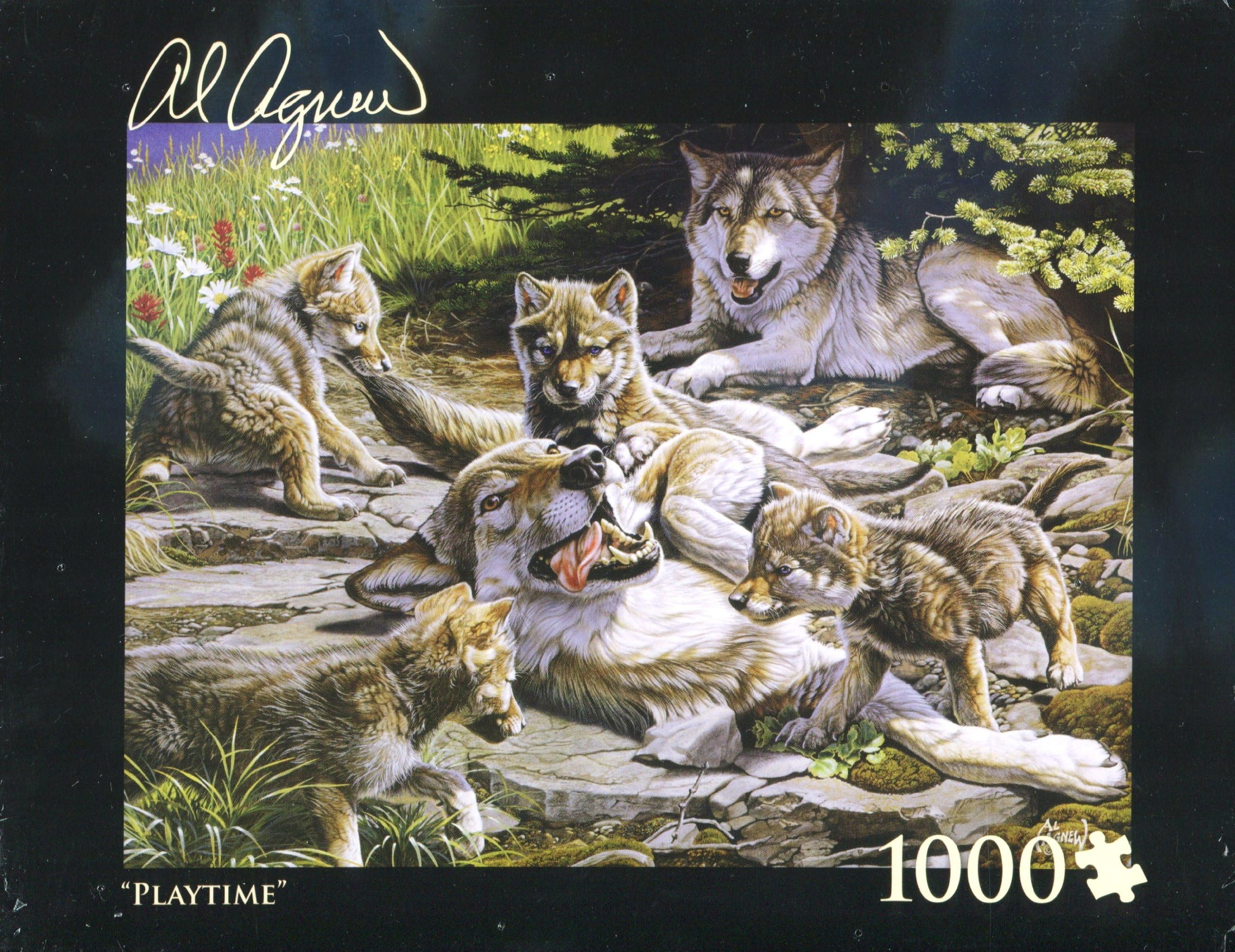 Al Agnew Wolves - Playtime - 1000 Piece Puzzle
