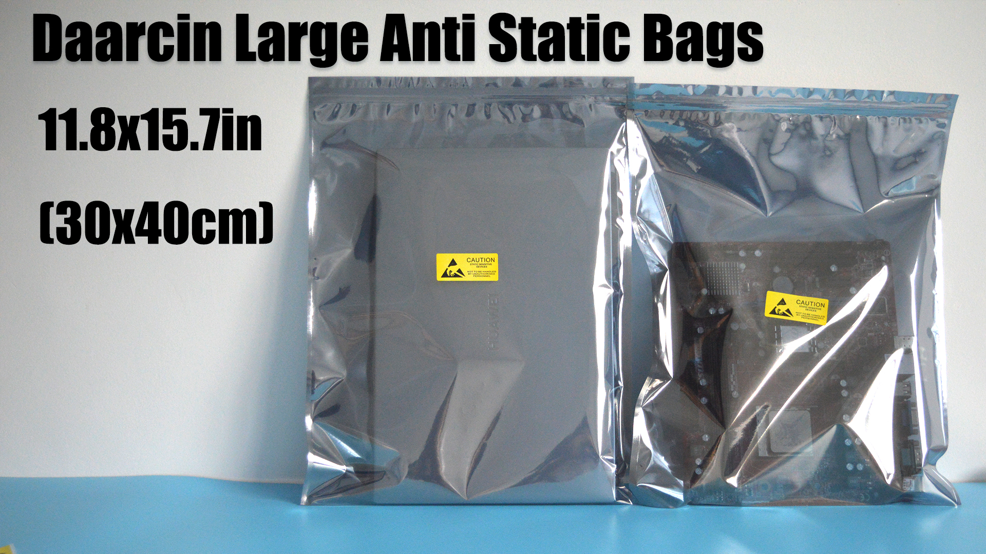 Lot De 5 Sacs Antistatiques GLOTRENDS 30x40cm - Protection ESD Pour Composants Informatiques, HDD, RAM, GPU