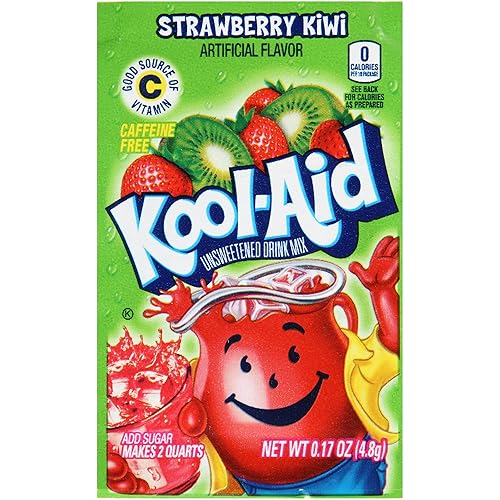 Miniatura 2 de Kool-Aid Mezcla de bebida en polvo sin azúcar, sin cafeína, fresa, kiwi, cero calorías, 192 paquetes de jarra